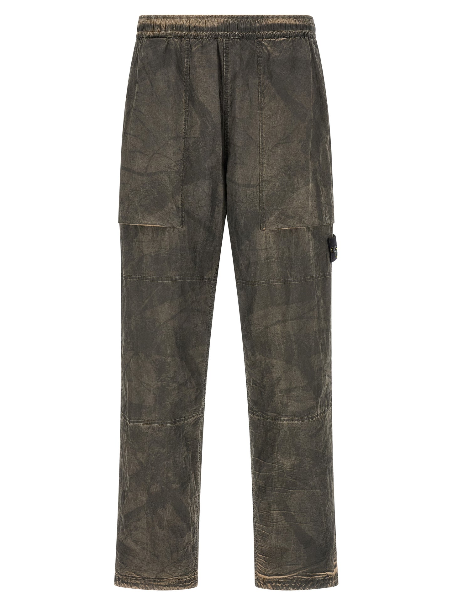 Stone Island Men Printed Pants With Logo Badge STONE ISLAND
