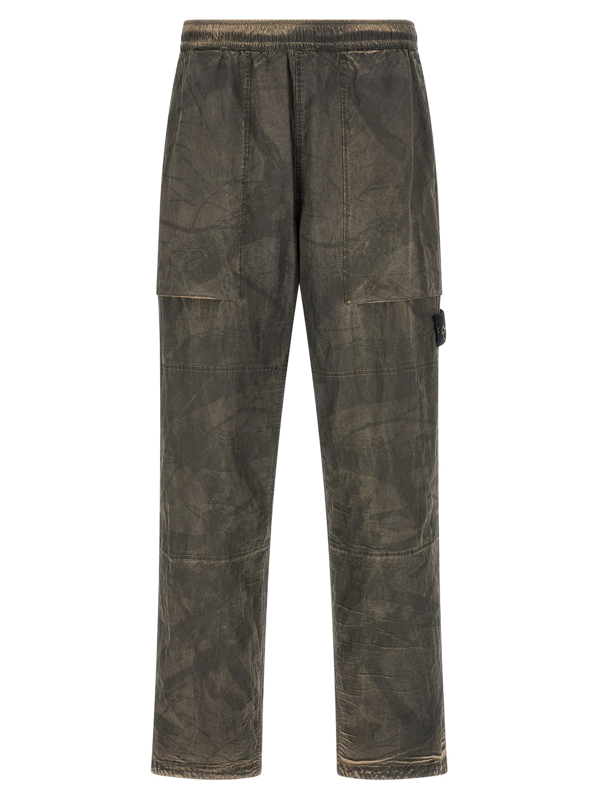 Stone Island Men Printed Pants With Logo Badge STONE ISLAND