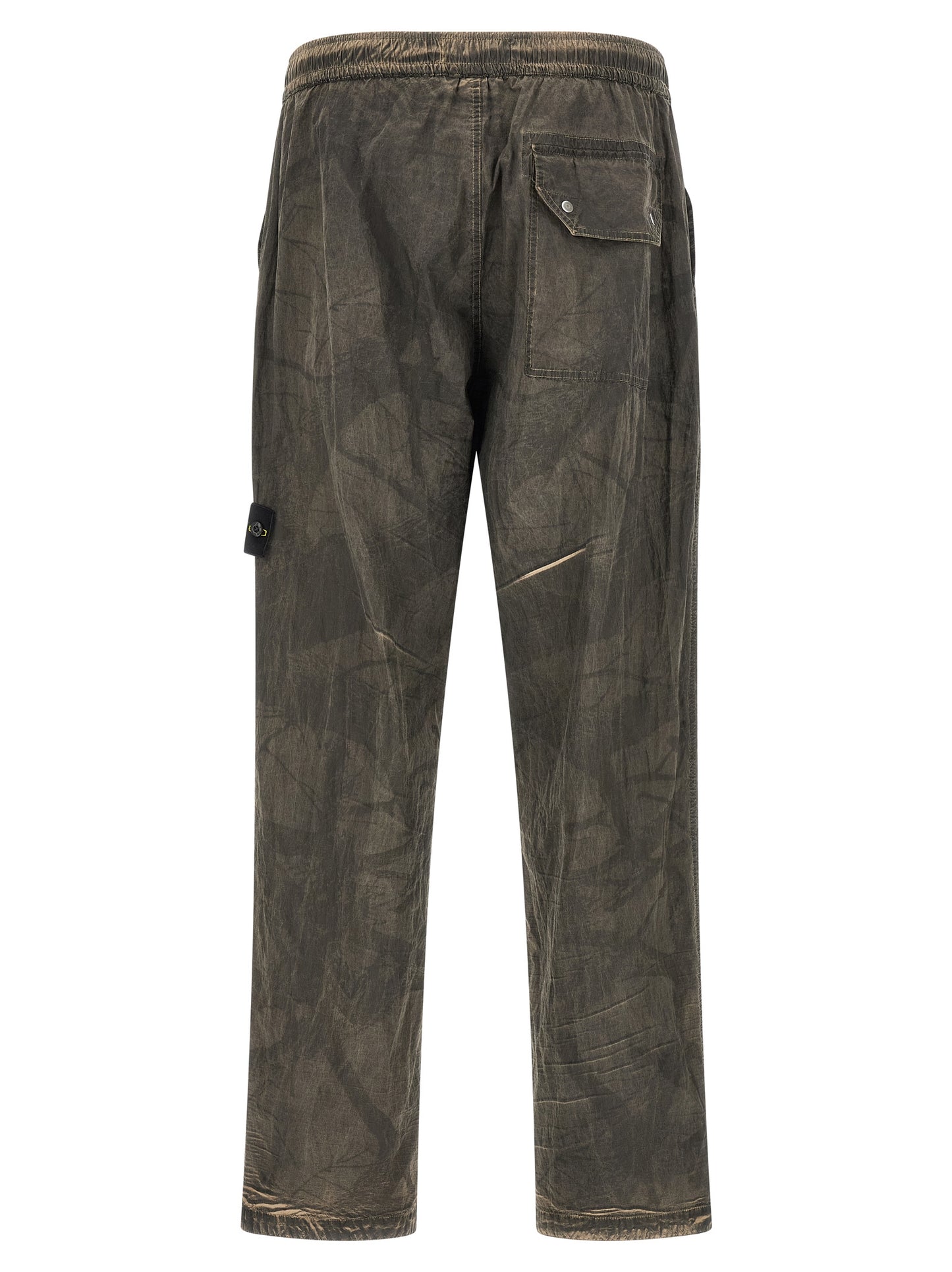 Stone Island Men Printed Pants With Logo Badge STONE ISLAND