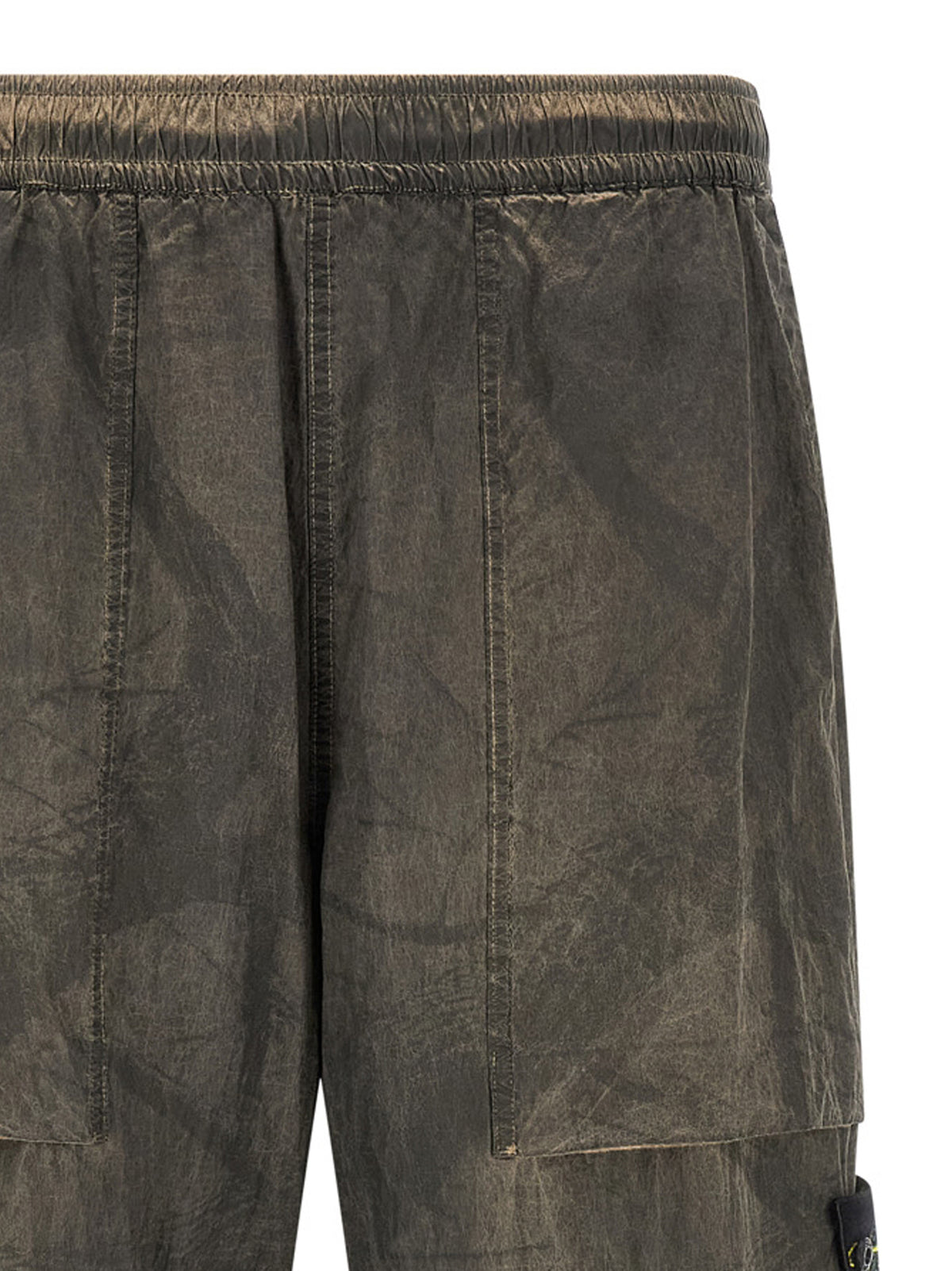 Stone Island Men Printed Pants With Logo Badge STONE ISLAND