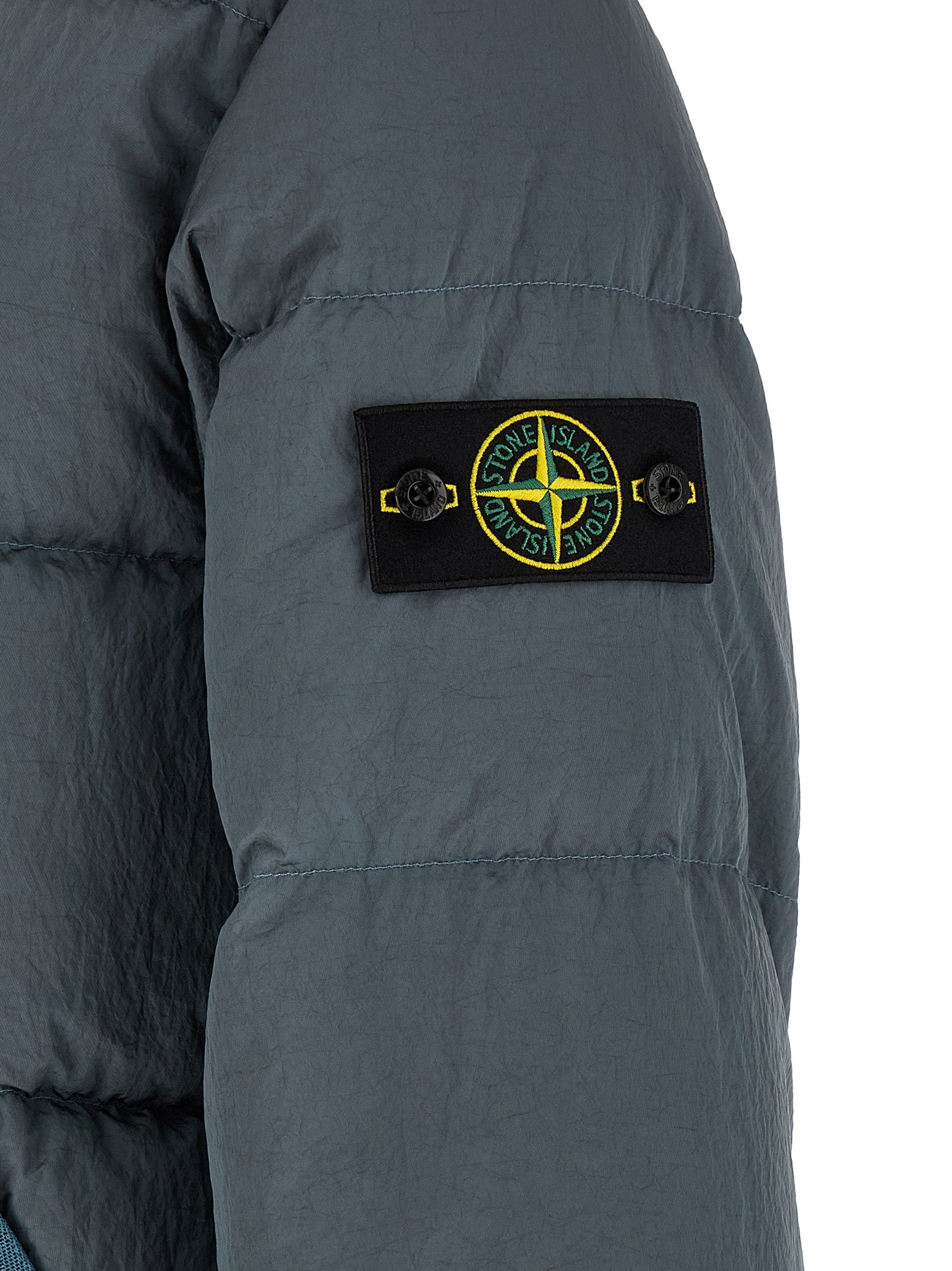 Stone Island Men Crumpled Effect Down Jacket STONE ISLAND