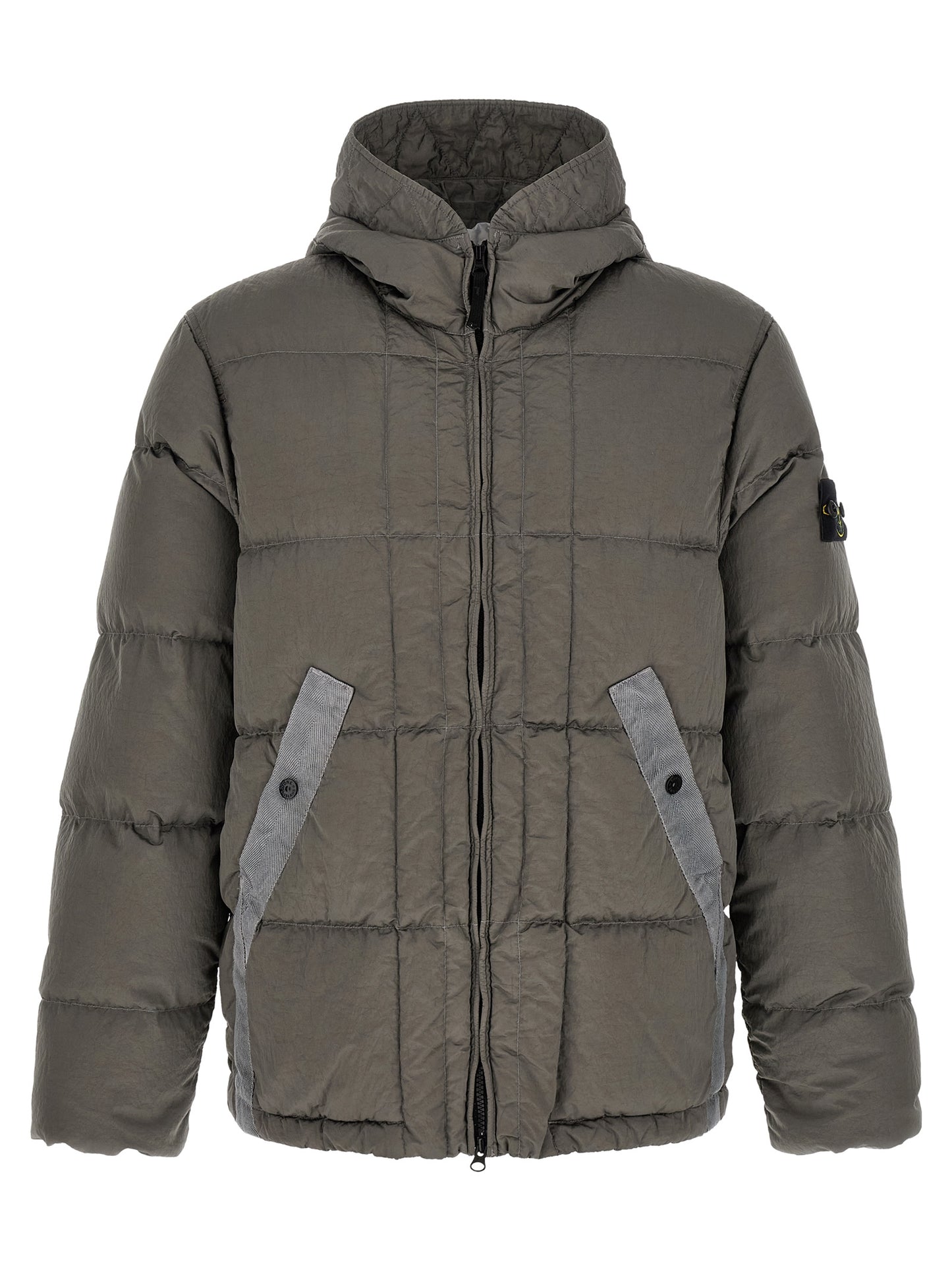 Stone Island Men Crumpled Effect Down Jacket STONE ISLAND