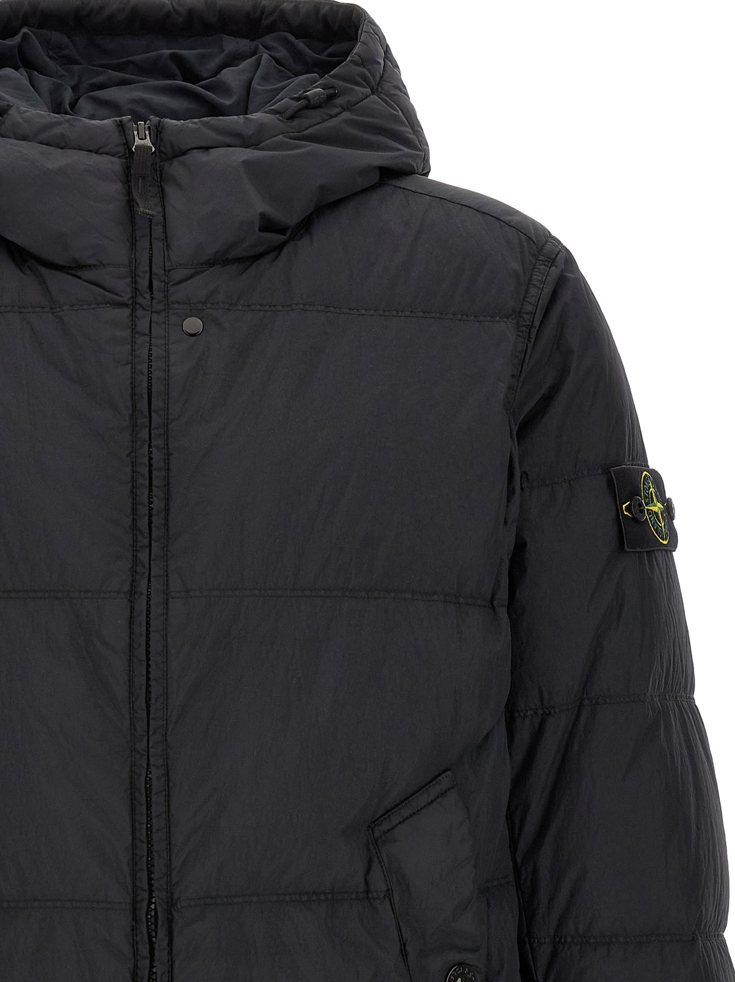 Stone Island Men Ruffled Effect Down Jacket STONE ISLAND