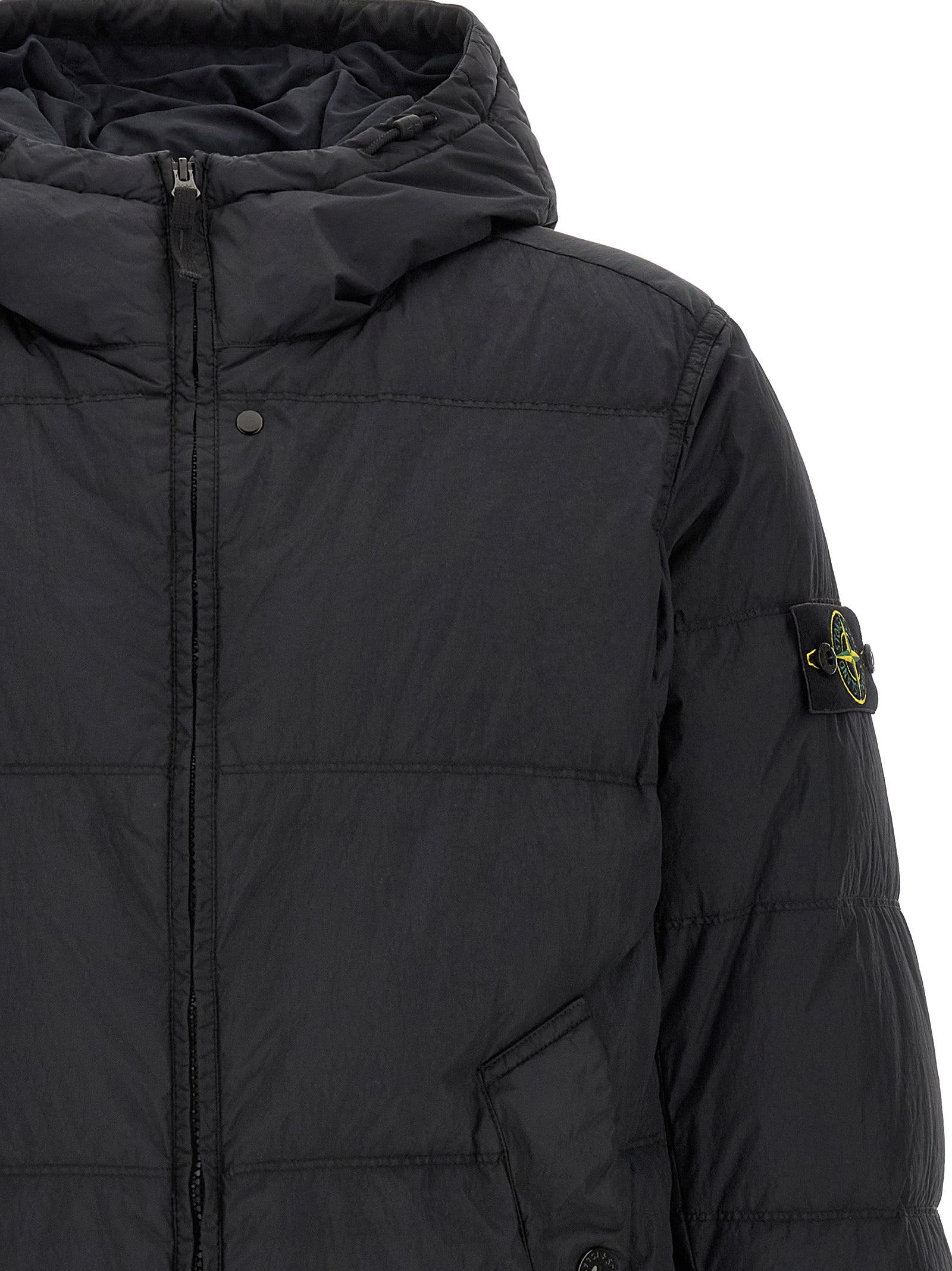 Stone Island Men Ruffled Effect Down Jacket STONE ISLAND