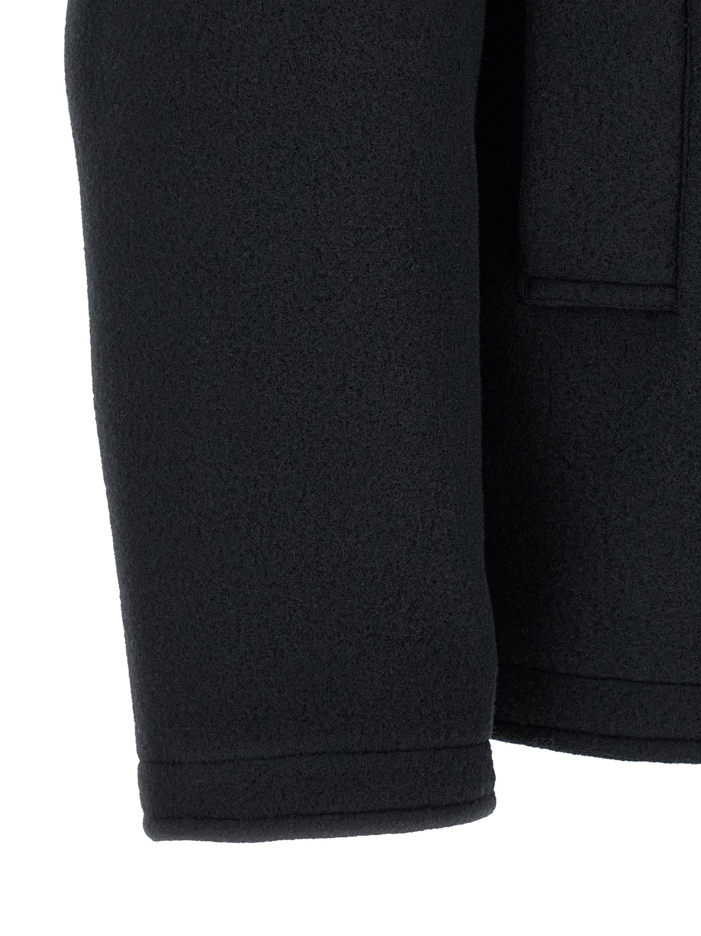 Stone Island Men Double-Breasted Coat With Logo Badge STONE ISLAND