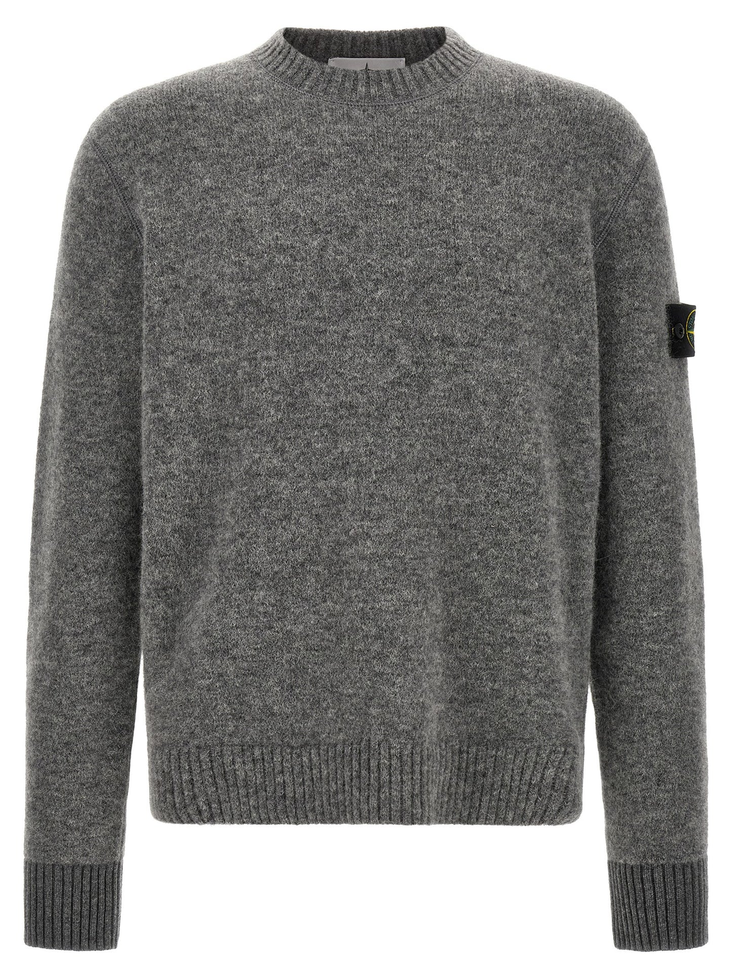 Stone Island Men '5100050' Crew Neck Sweater With Logo Badge STONE ISLAND