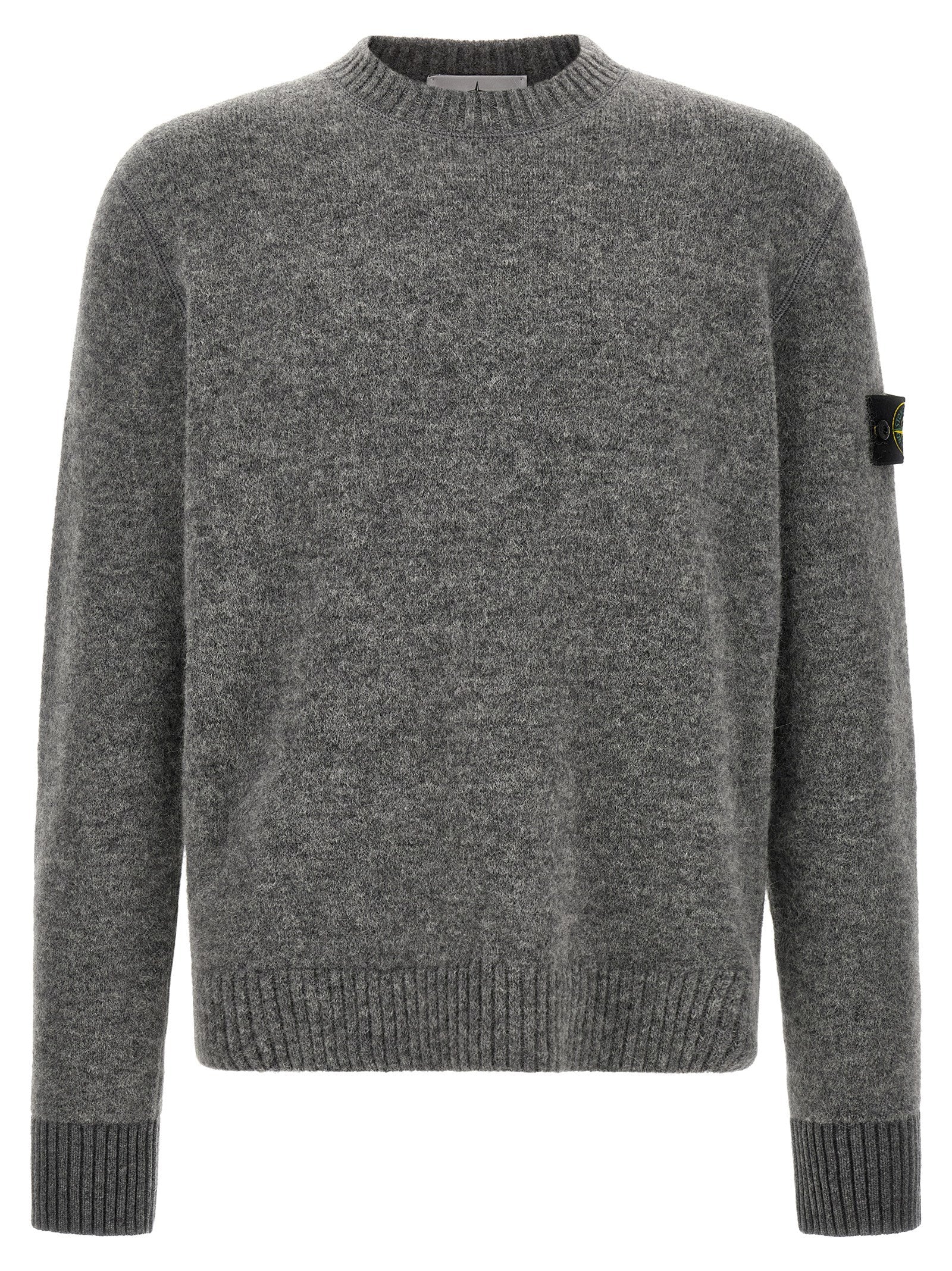 Stone Island Men '5100050' Crew Neck Sweater With Logo Badge STONE ISLAND