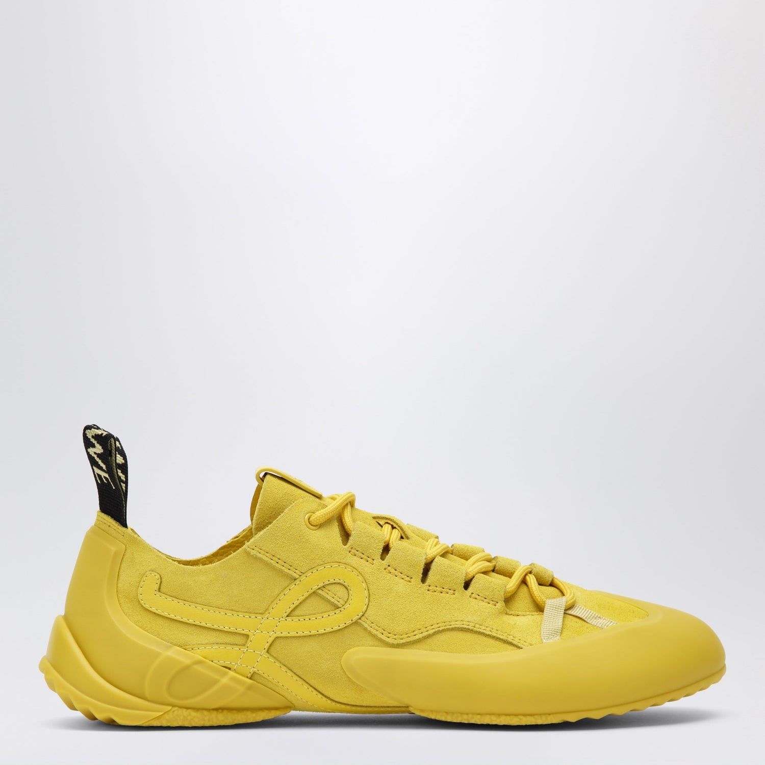 Loewe Grip Sneakers In Yellow Suede Calfskin Women LOEWE