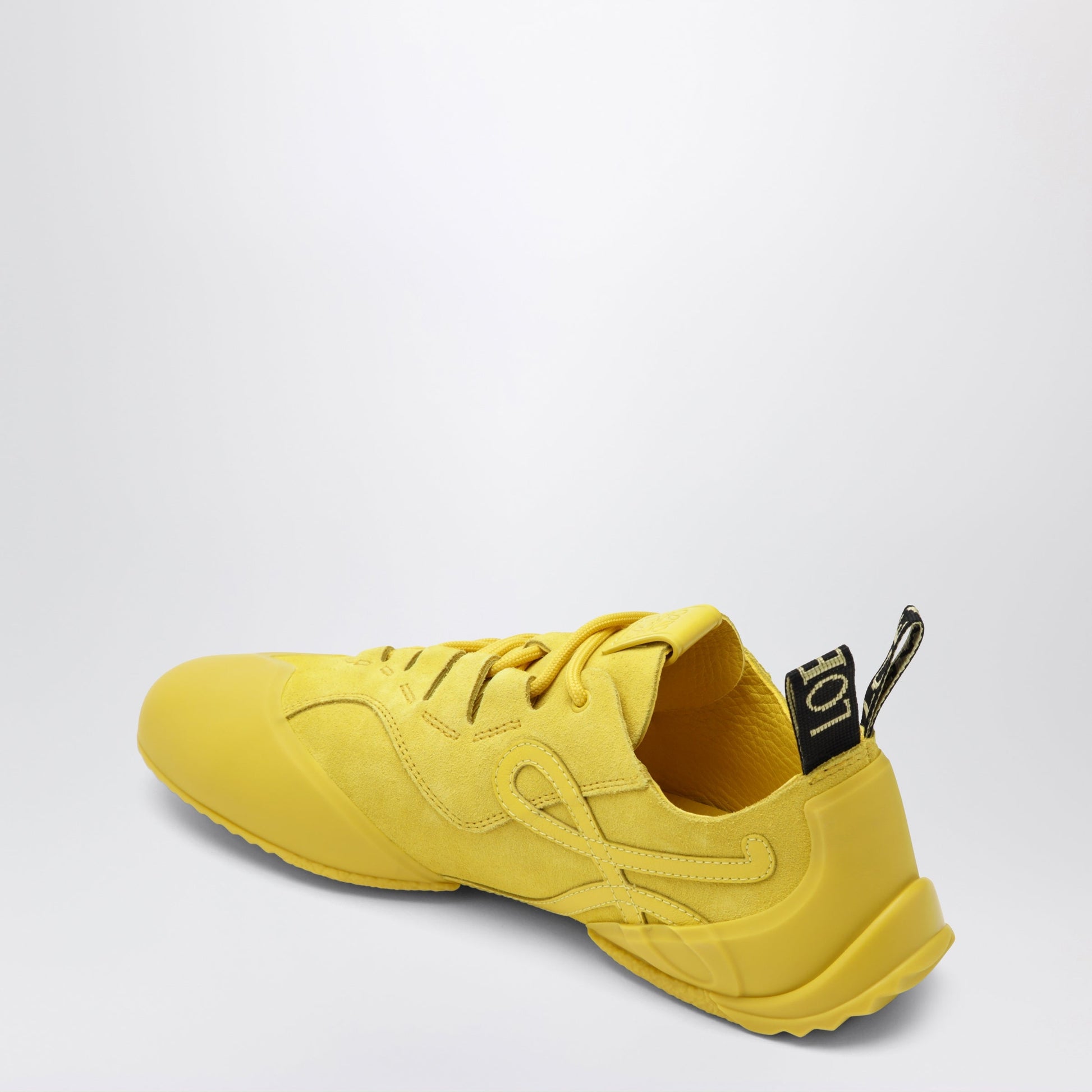 Loewe Grip Sneakers In Yellow Suede Calfskin Women LOEWE