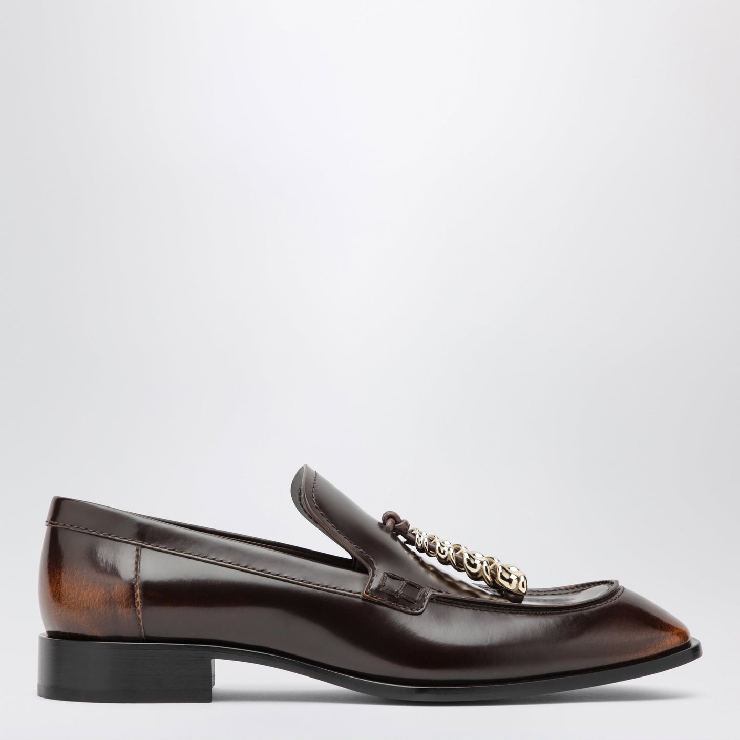 Loewe Edge Loafers In Brown Brushed Calfskin Women LOEWE