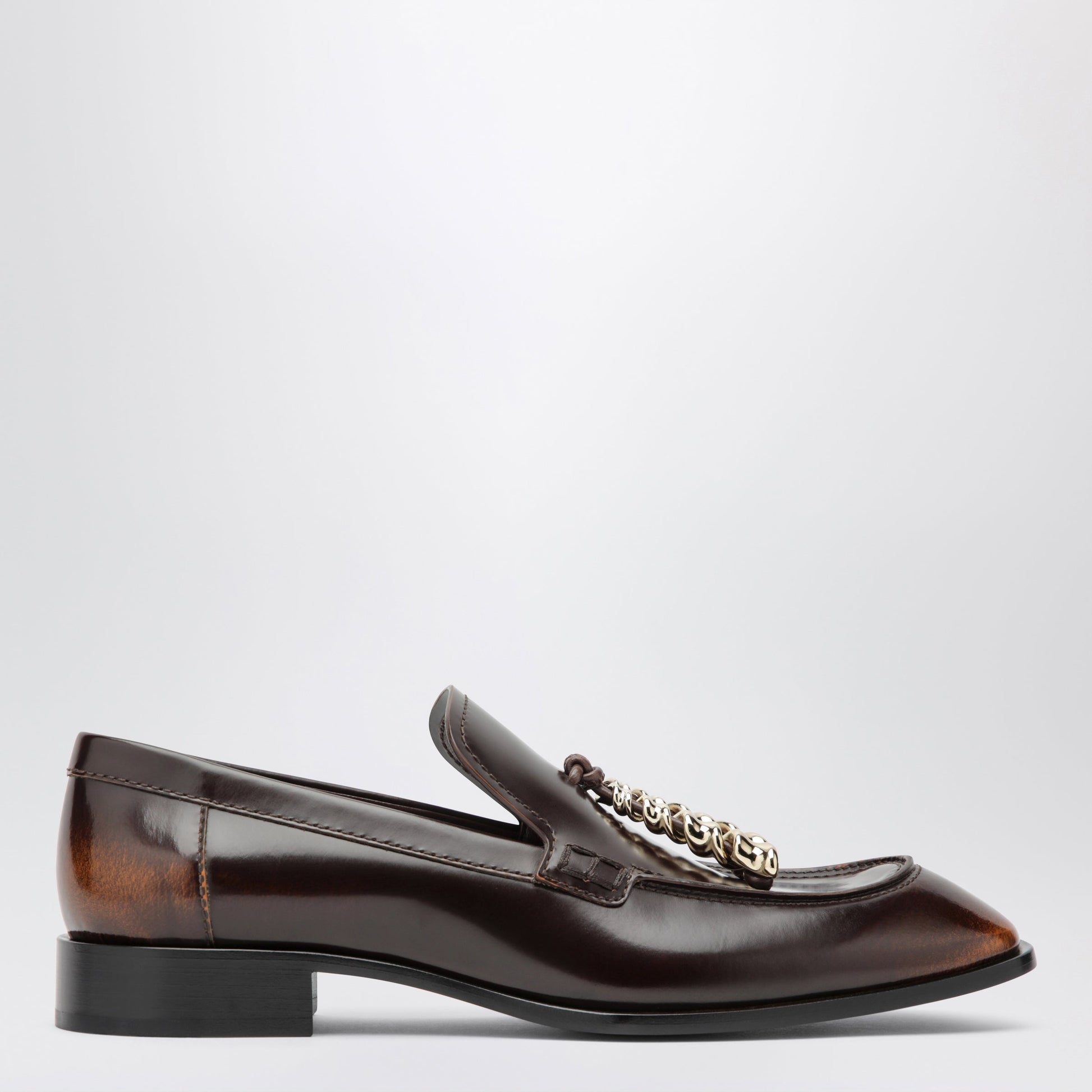 Loewe Edge Loafers In Brown Brushed Calfskin Women LOEWE