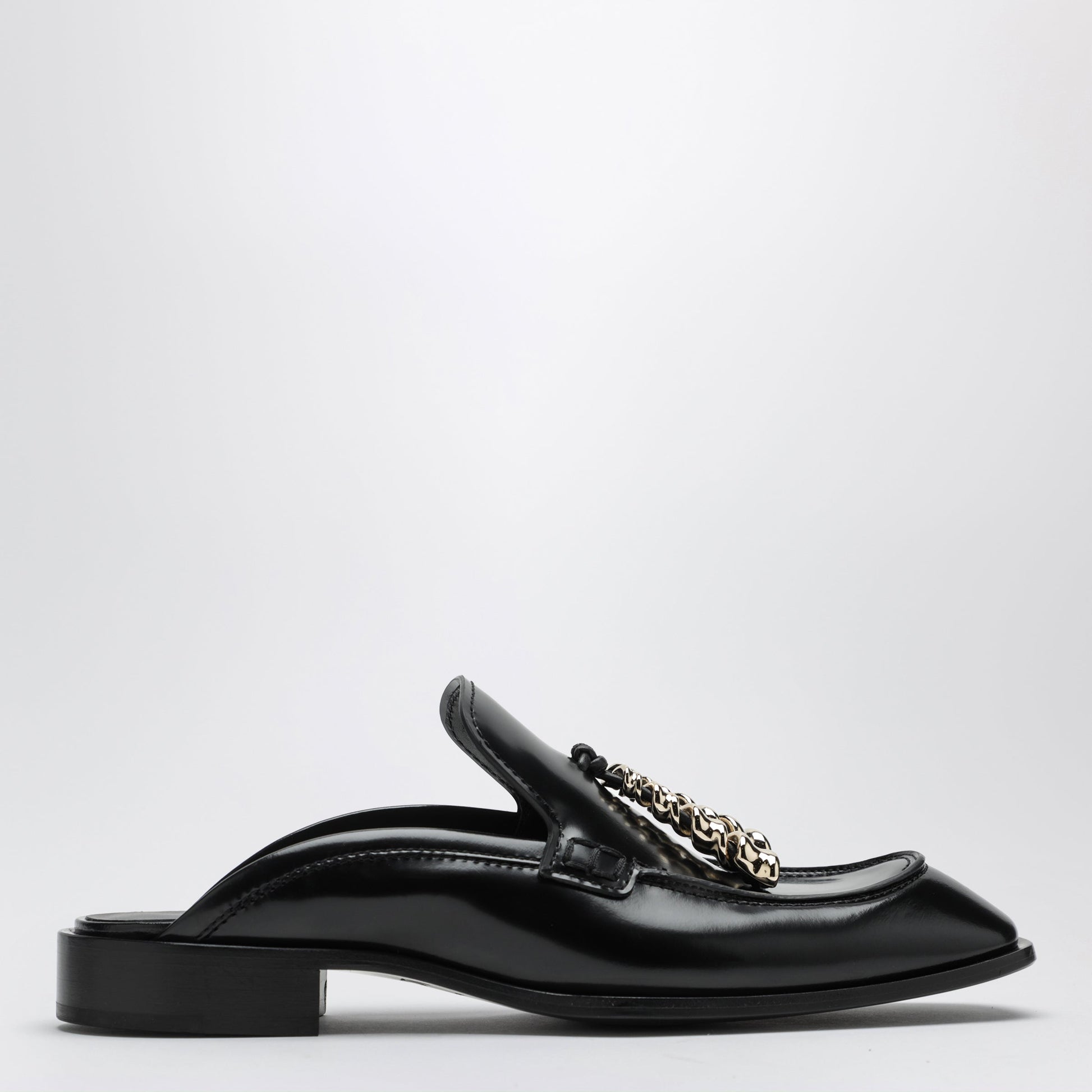 Loewe Edge Mule Loafers In Brushed Calf Leather, Black Women LOEWE