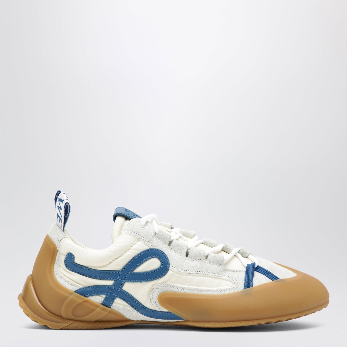 Loewe Grip Sneakers In White / Black Nylon And Suede Women LOEWE