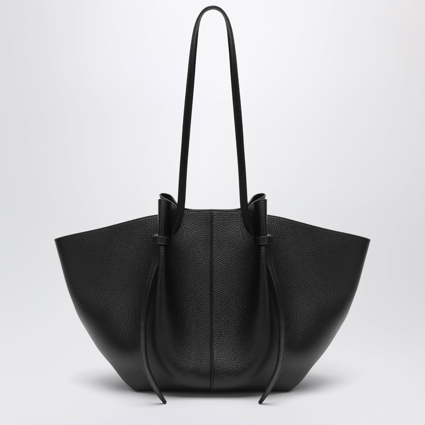 Yuzefi Large Mochi Bag In Black Pebble-Grained Leather Women YUZEFI