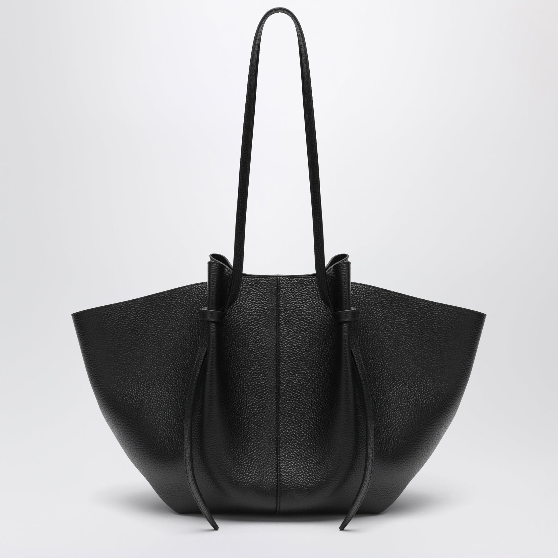 Yuzefi Large Mochi Bag In Black Pebble-Grained Leather Women YUZEFI