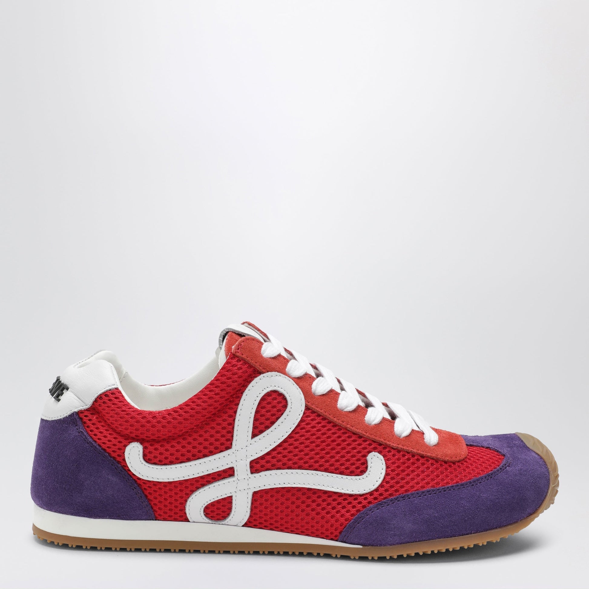 Loewe Ballet Runner 2.0 Suede And Mesh Sneakers In Red/White/Purple Women LOEWE