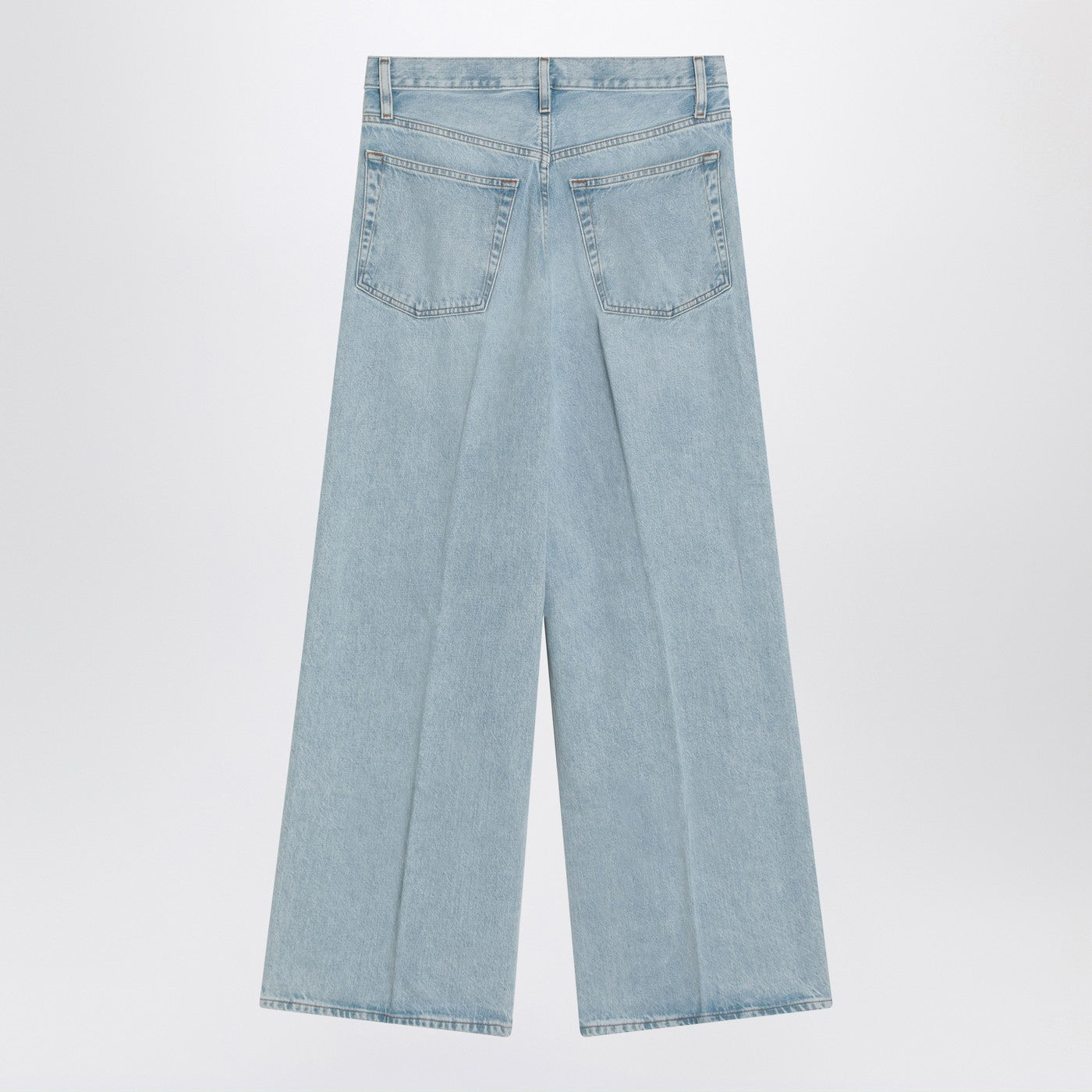 Frame Low Baggy Wide Leg Jeans In Organic Denim Women Frame