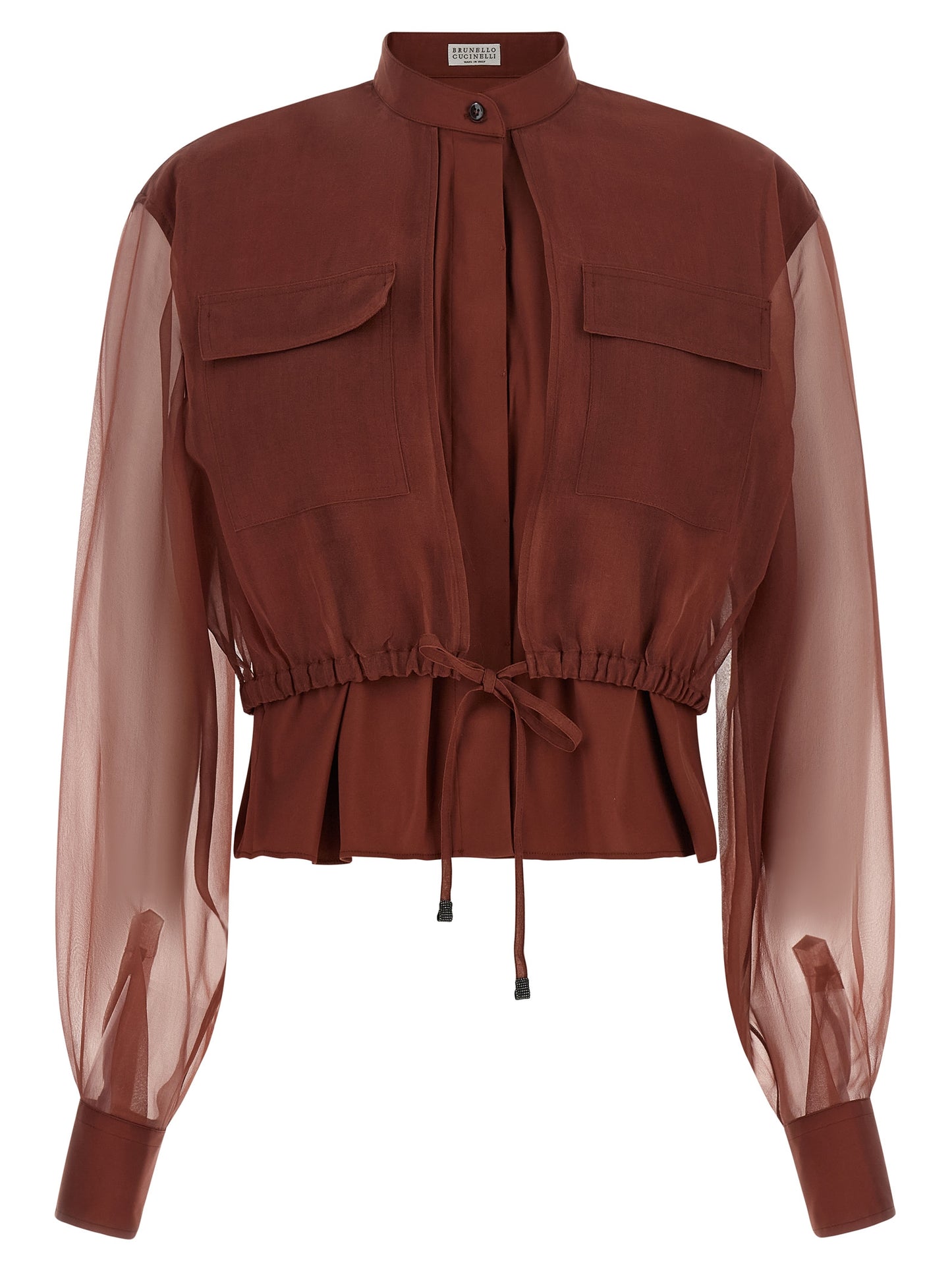 Brunello Cucinelli Women Silk Sleeves Blouse BRUNELLO CUCINELLI