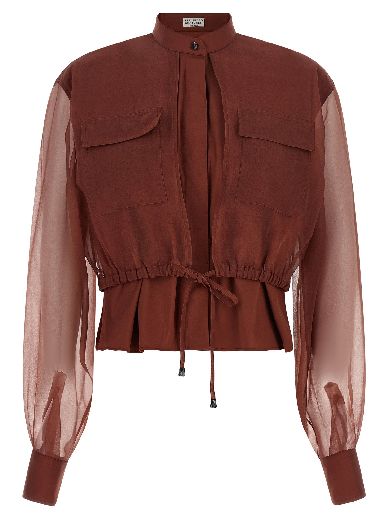 Brunello Cucinelli Women Silk Sleeves Blouse BRUNELLO CUCINELLI
