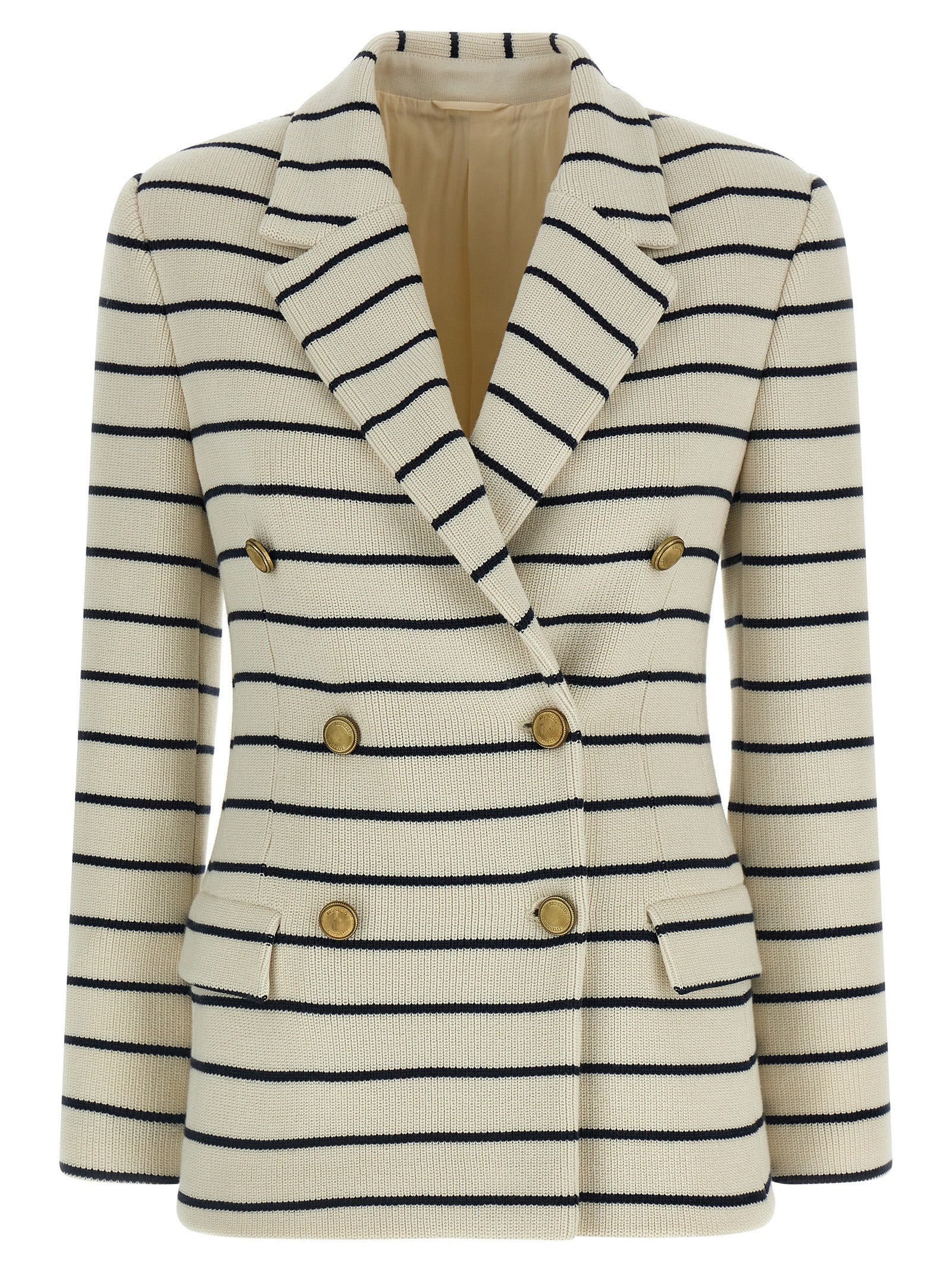 Brunello Cucinelli Women Striped Sweater Blazer BRUNELLO CUCINELLI