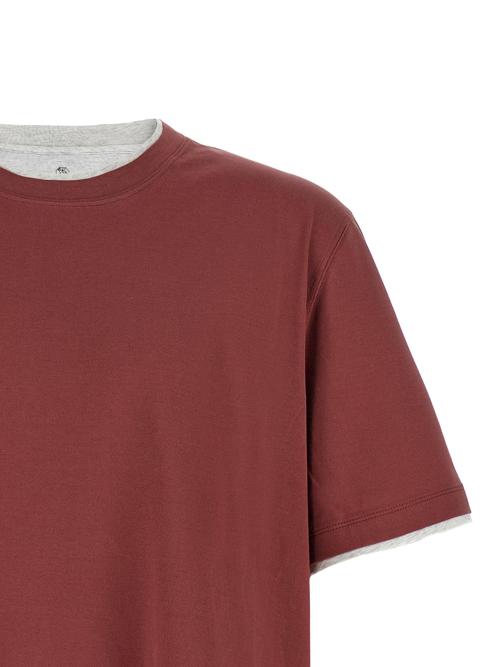 Brunello Cucinelli Men Double Layer T-Shirt BRUNELLO CUCINELLI