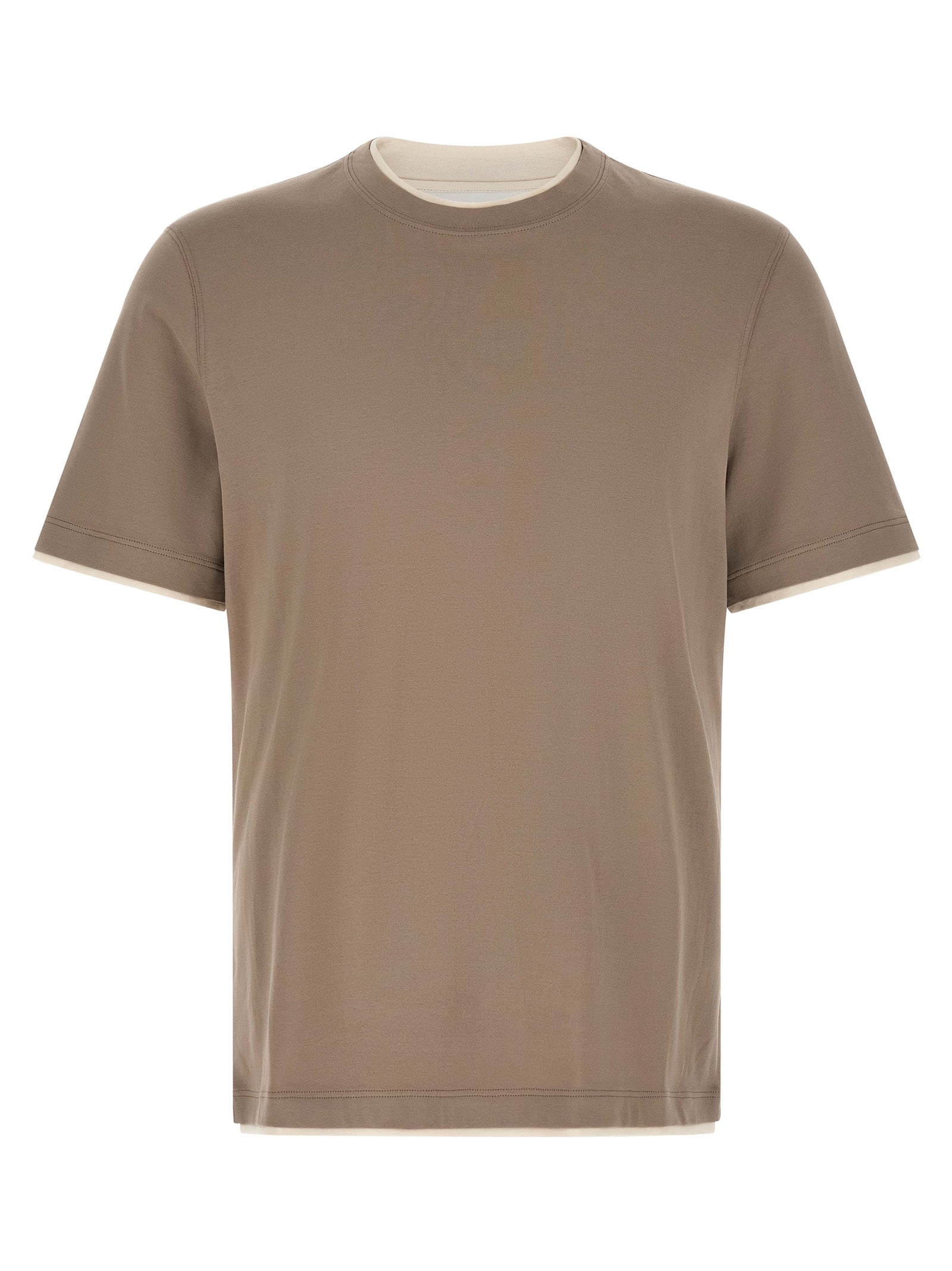 Brunello Cucinelli Men Double Layer T-Shirt BRUNELLO CUCINELLI
