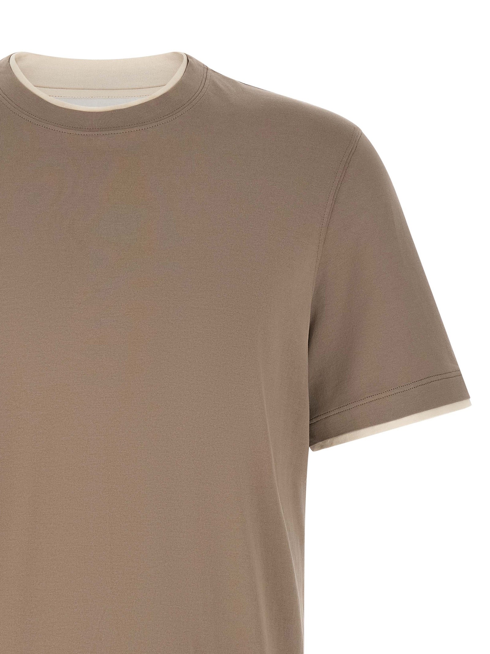 Brunello Cucinelli Men Double Layer T-Shirt BRUNELLO CUCINELLI