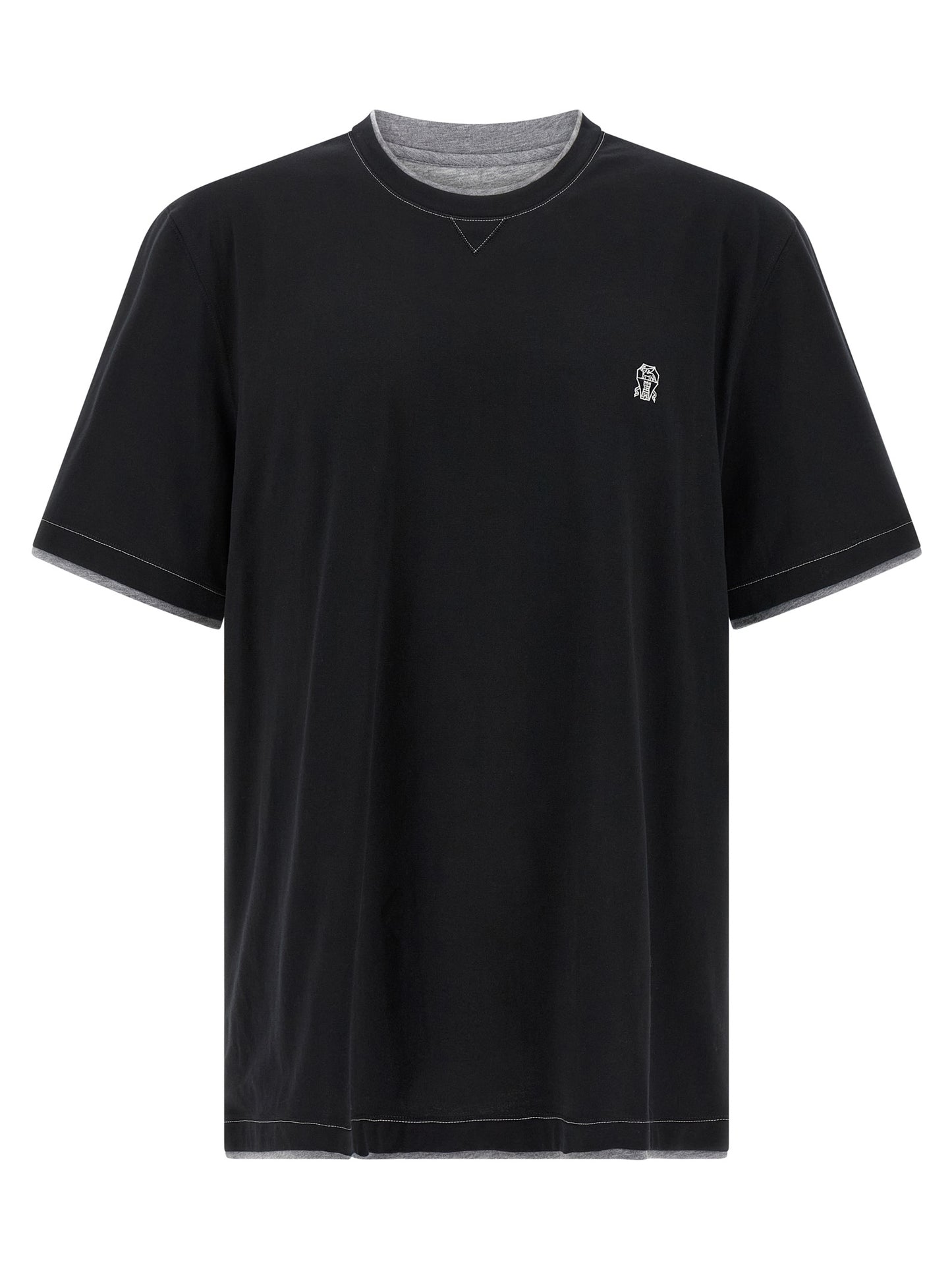 Brunello Cucinelli Men Double Layer T-Shirt BRUNELLO CUCINELLI