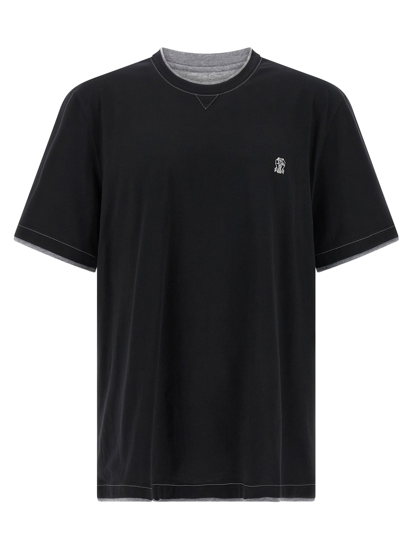 Brunello Cucinelli Men Double Layer T-Shirt BRUNELLO CUCINELLI