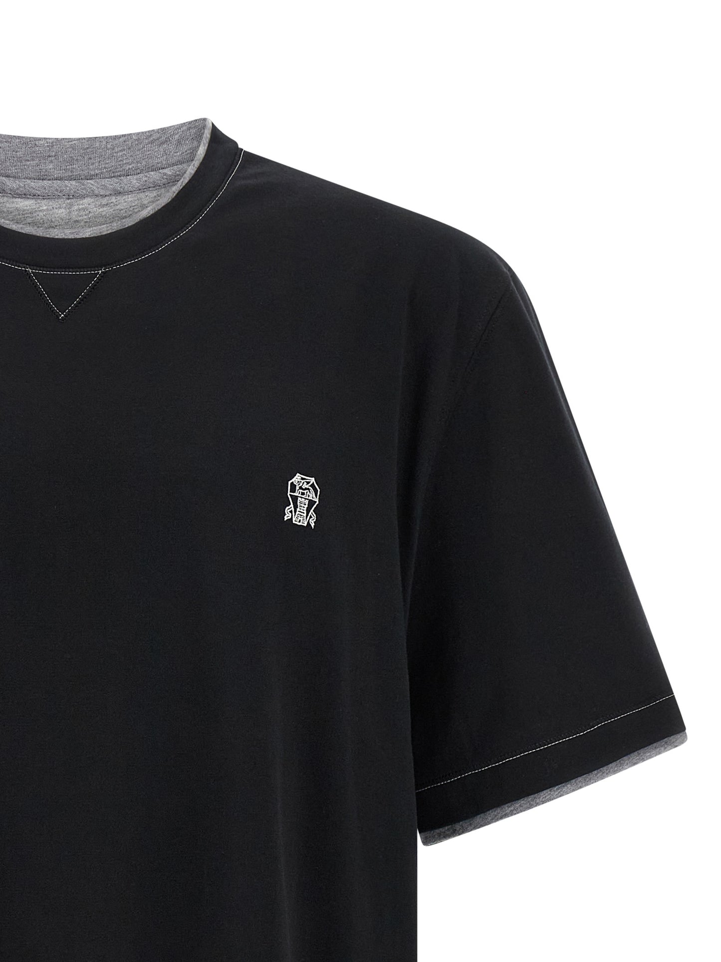 Brunello Cucinelli Men Double Layer T-Shirt BRUNELLO CUCINELLI