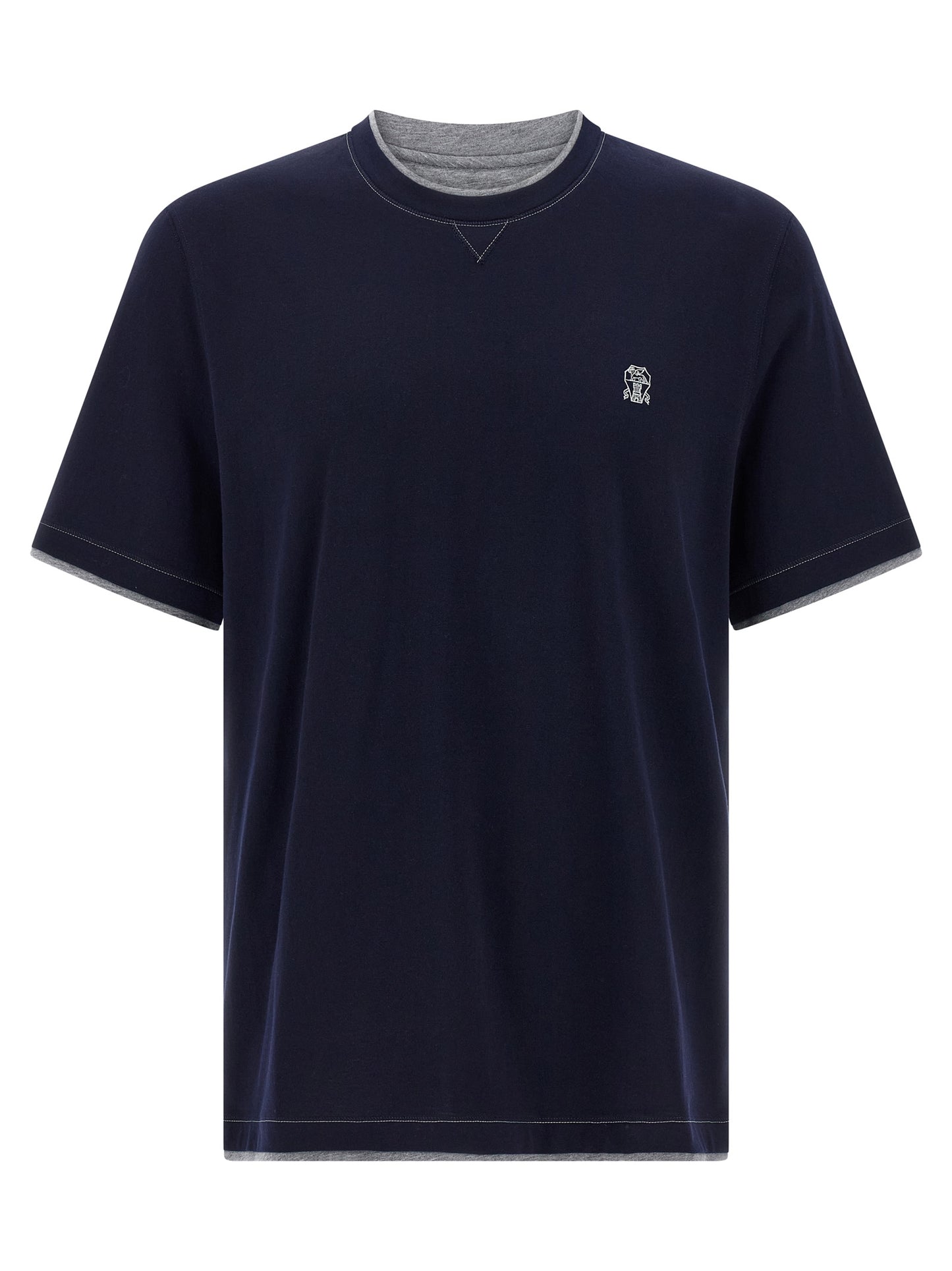Brunello Cucinelli Men Double Layer T-Shirt BRUNELLO CUCINELLI