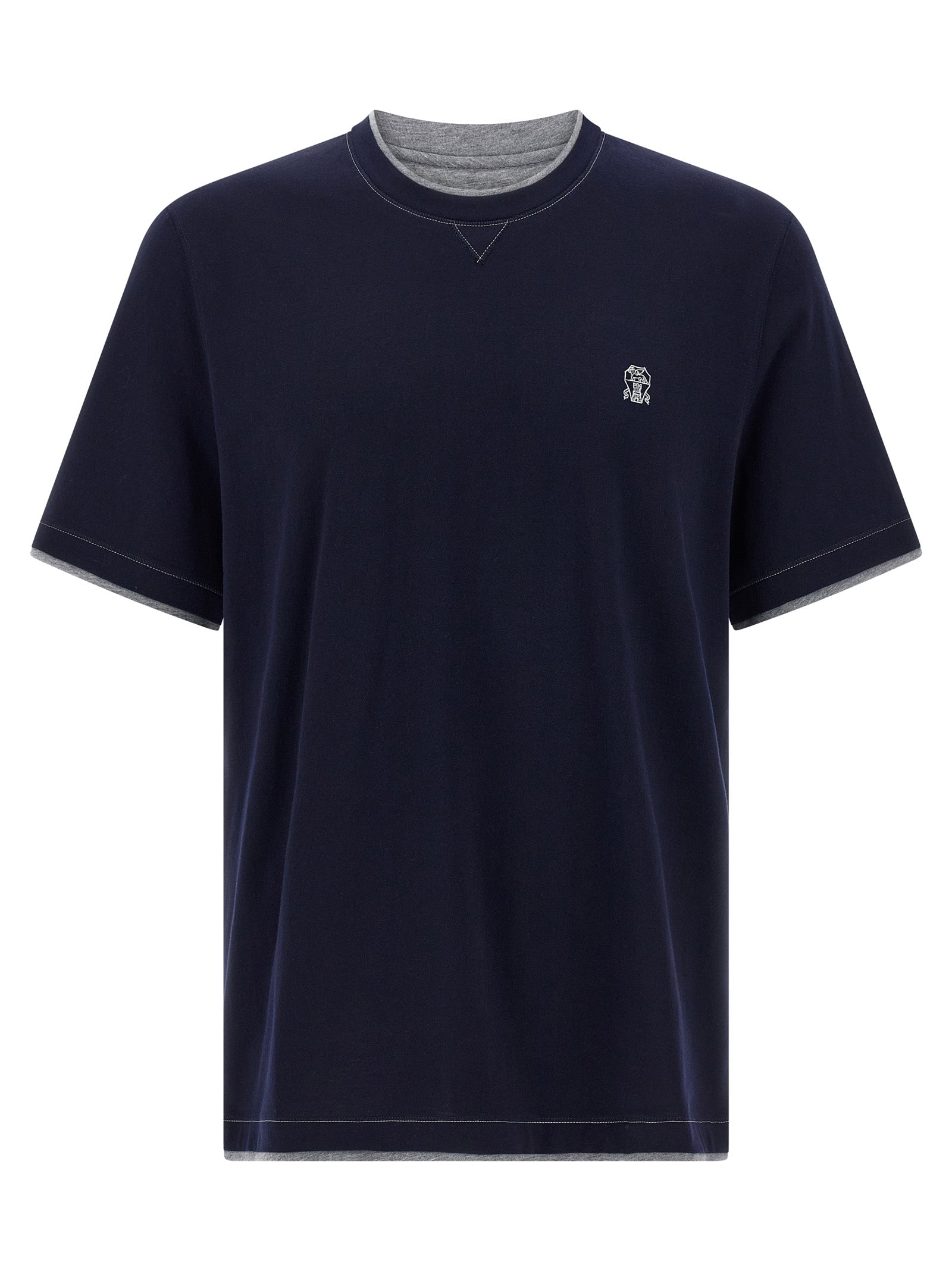 Brunello Cucinelli Men Double Layer T-Shirt BRUNELLO CUCINELLI
