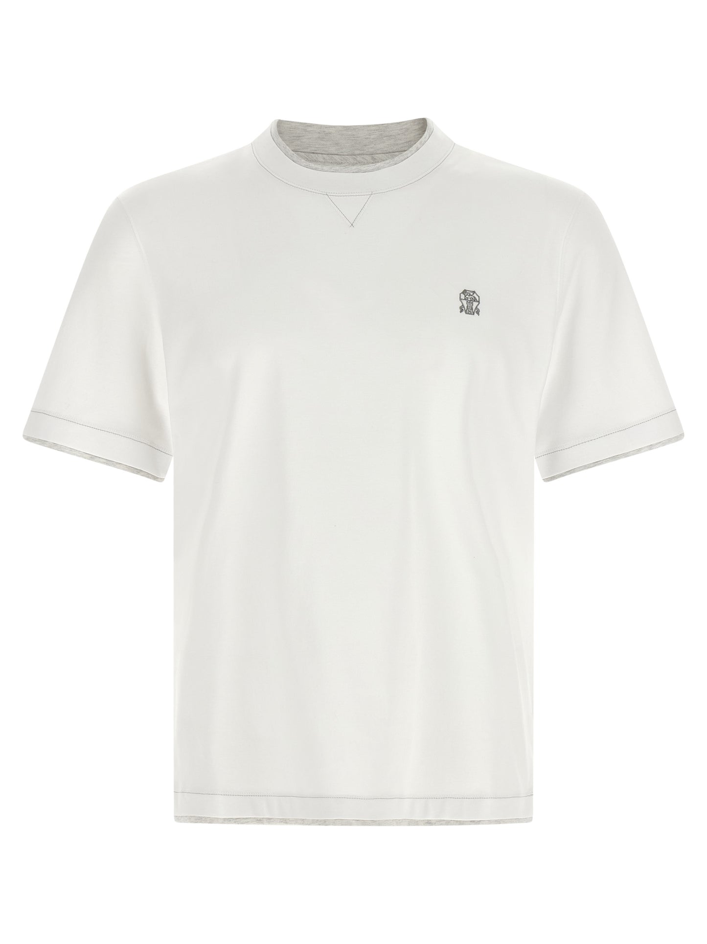 Brunello Cucinelli Men Double Layer T-Shirt BRUNELLO CUCINELLI