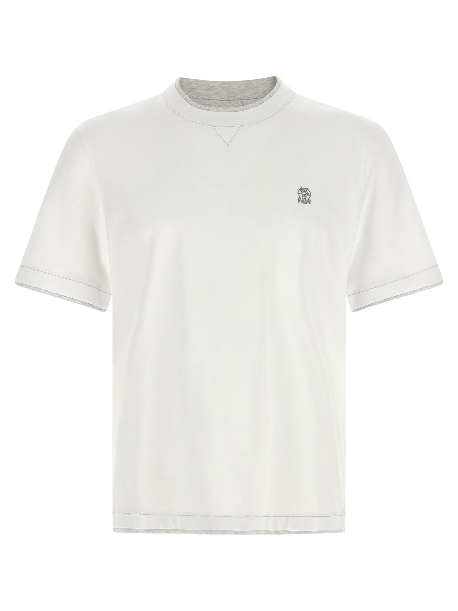 Brunello Cucinelli Men Double Layer T-Shirt BRUNELLO CUCINELLI