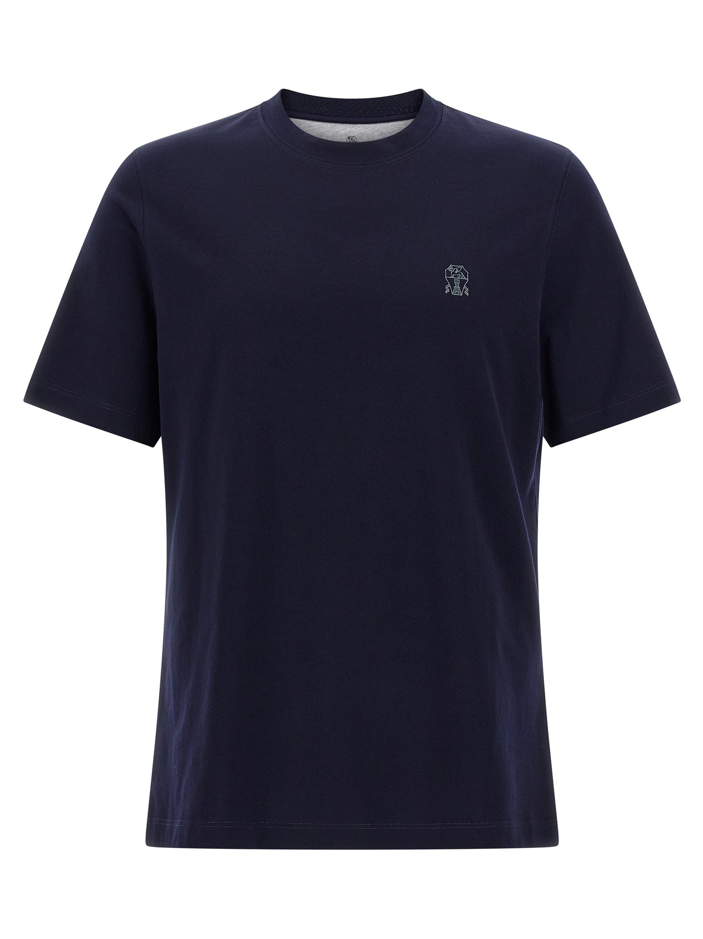 Brunello Cucinelli Men Logo Print T-Shirt BRUNELLO CUCINELLI