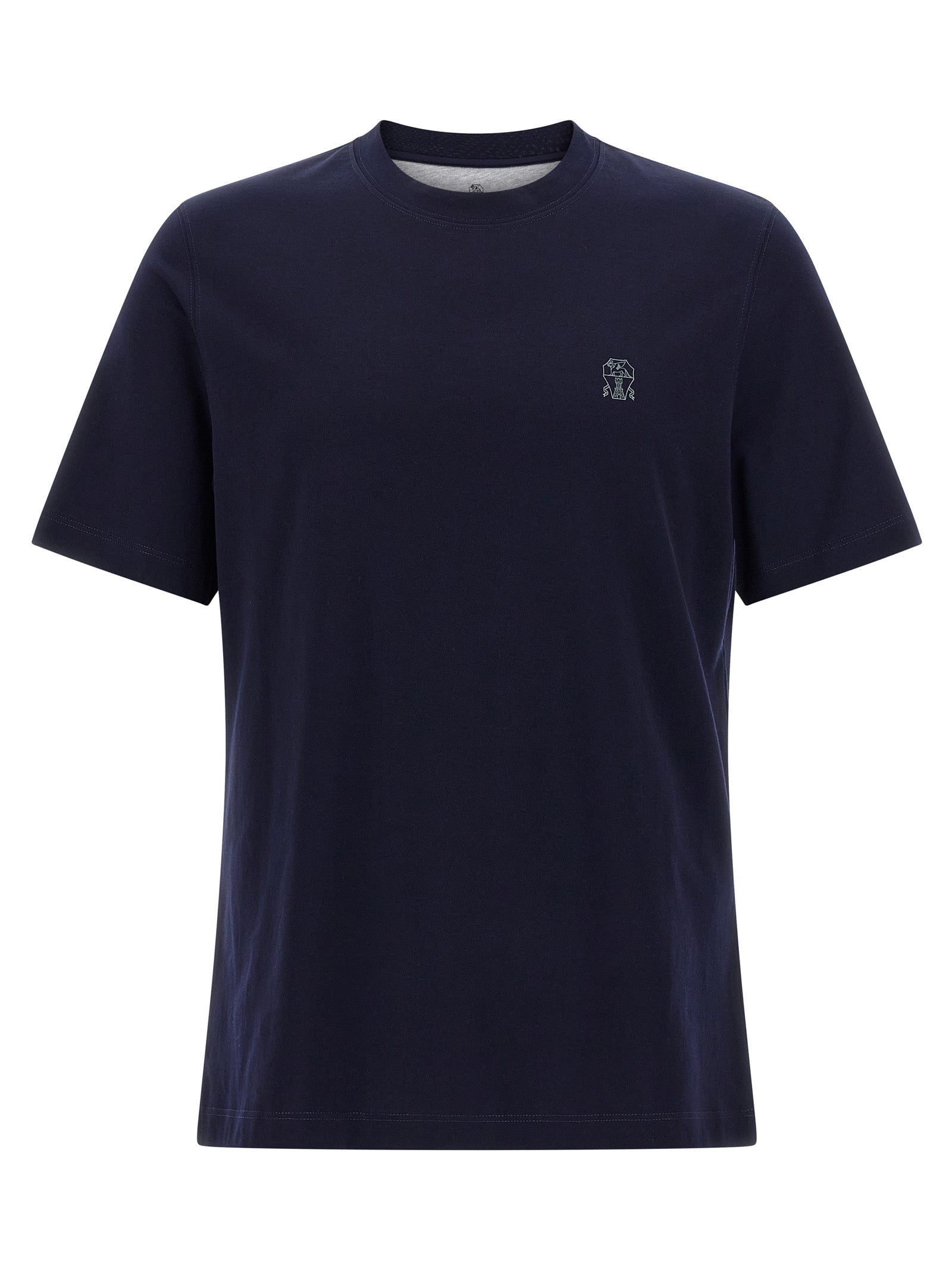 Brunello Cucinelli Men Logo Print T-Shirt BRUNELLO CUCINELLI
