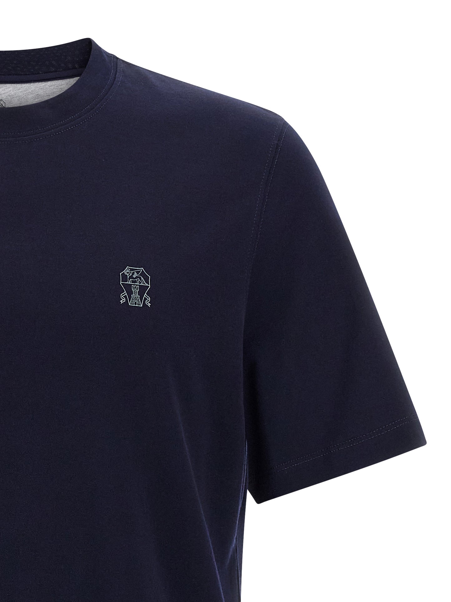 Brunello Cucinelli Men Logo Print T-Shirt BRUNELLO CUCINELLI