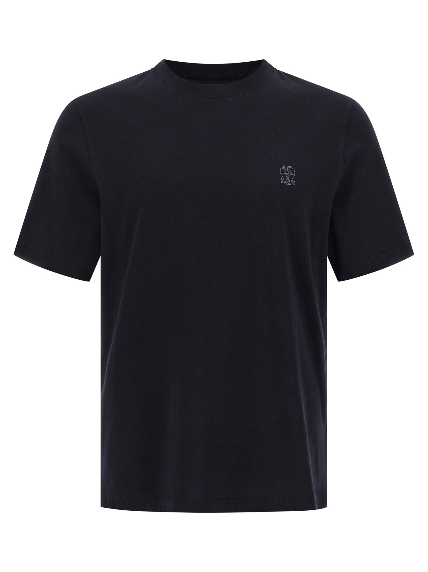Brunello Cucinelli Men Logo Print T-Shirt BRUNELLO CUCINELLI