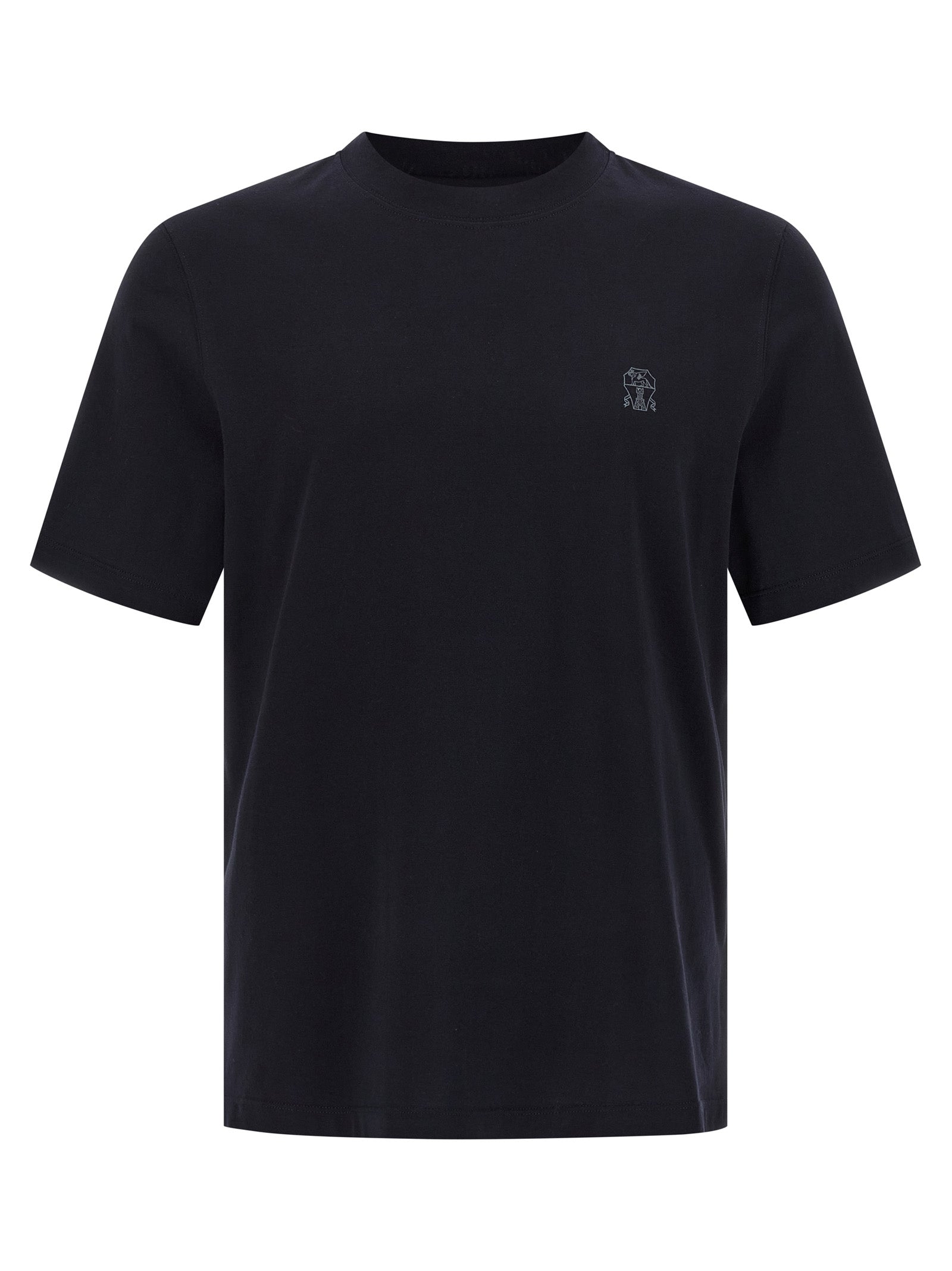 Brunello Cucinelli Men Logo Print T-Shirt BRUNELLO CUCINELLI