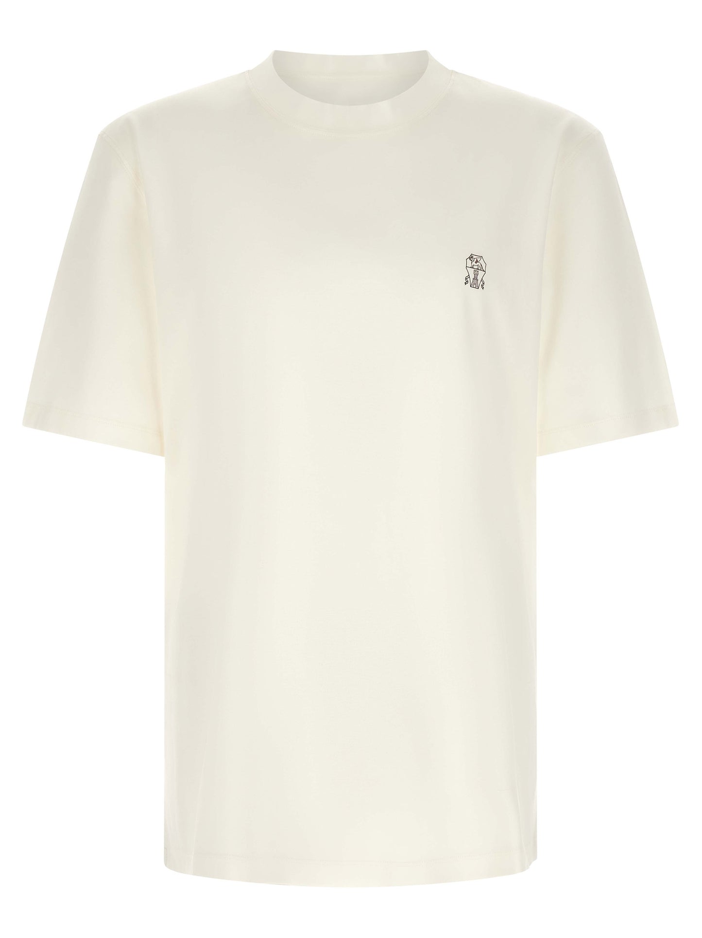 Brunello Cucinelli Men Logo Embroidery T-Shirt BRUNELLO CUCINELLI