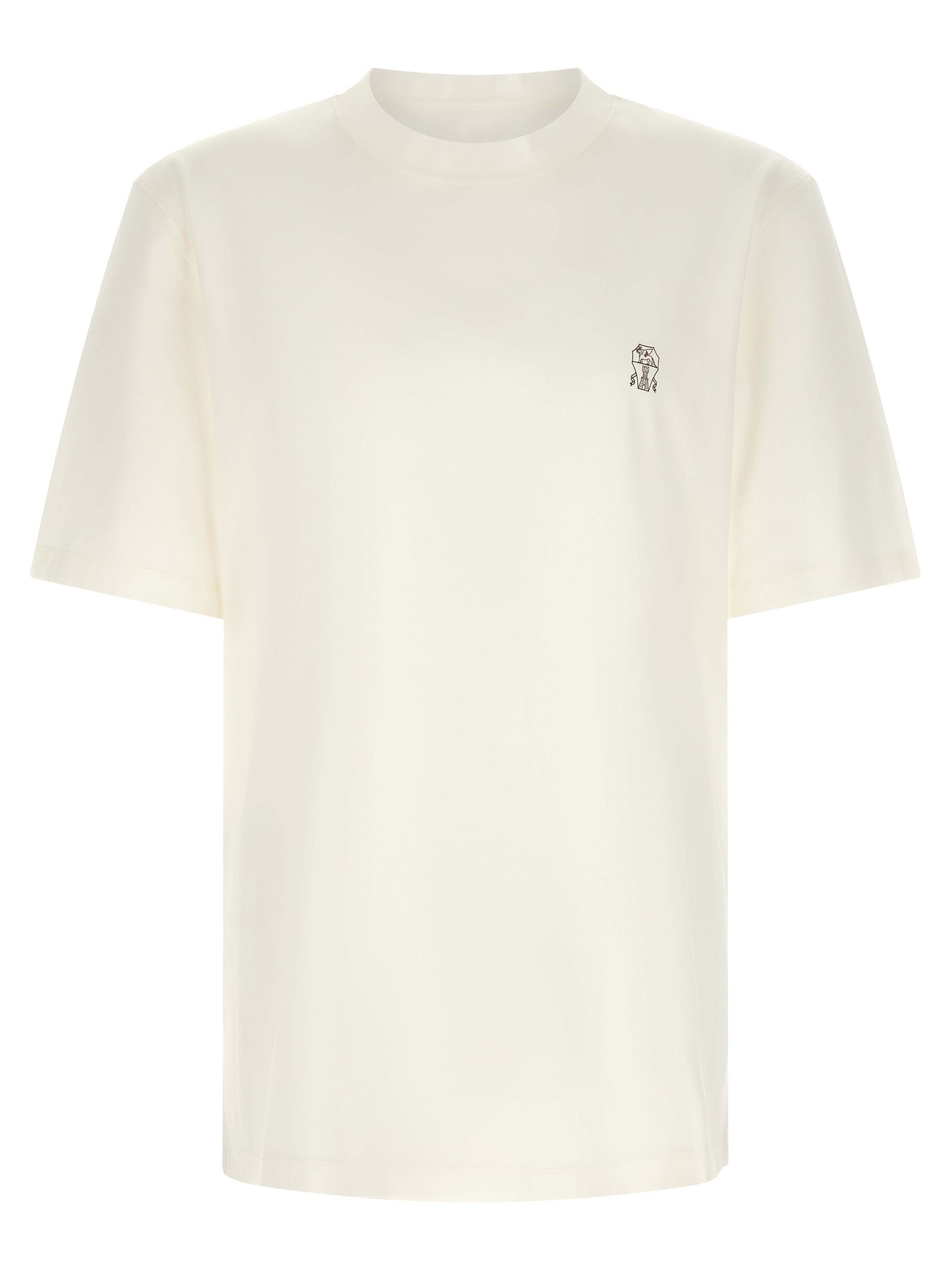 Brunello Cucinelli Men Logo Embroidery T-Shirt BRUNELLO CUCINELLI