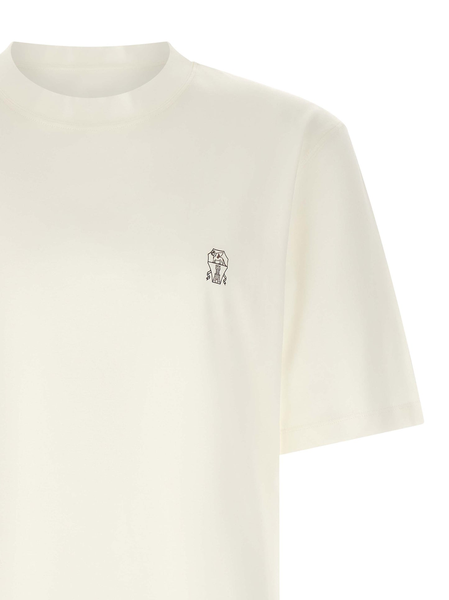 Brunello Cucinelli Men Logo Embroidery T-Shirt BRUNELLO CUCINELLI