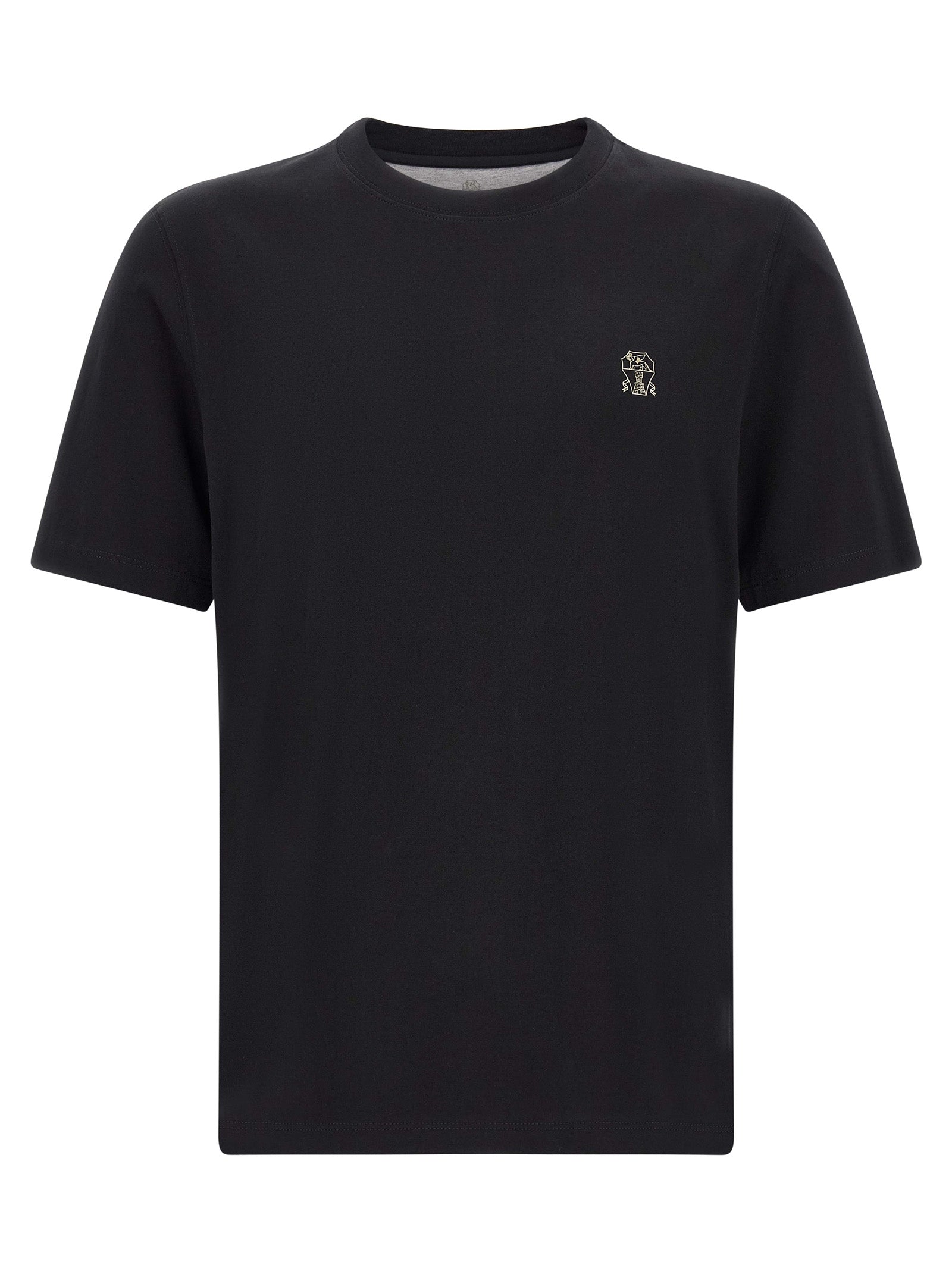 Brunello Cucinelli Men Logo Embroidery T-Shirt BRUNELLO CUCINELLI