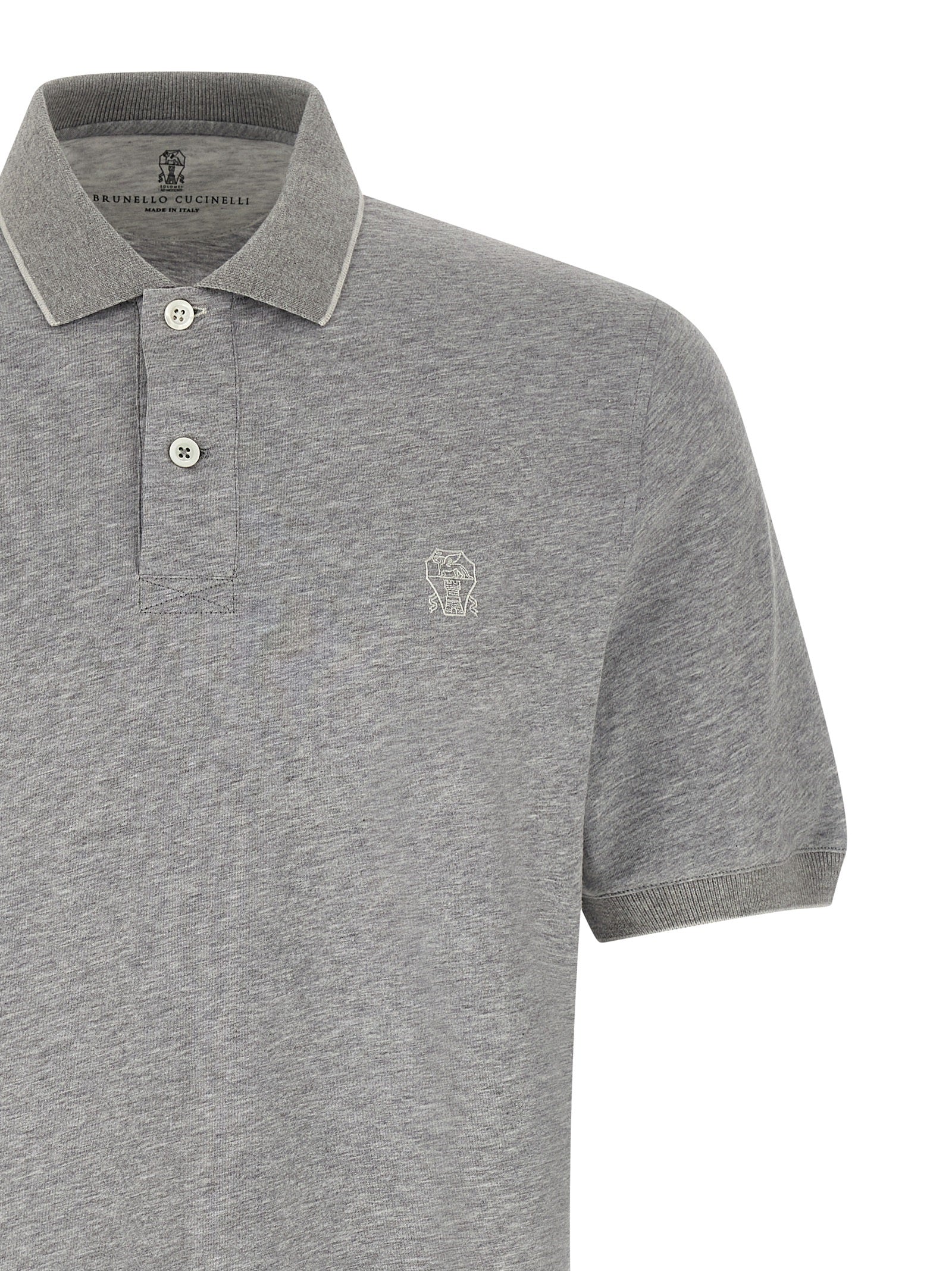 Brunello Cucinelli Men Stretch Jersey Polo Shirt BRUNELLO CUCINELLI