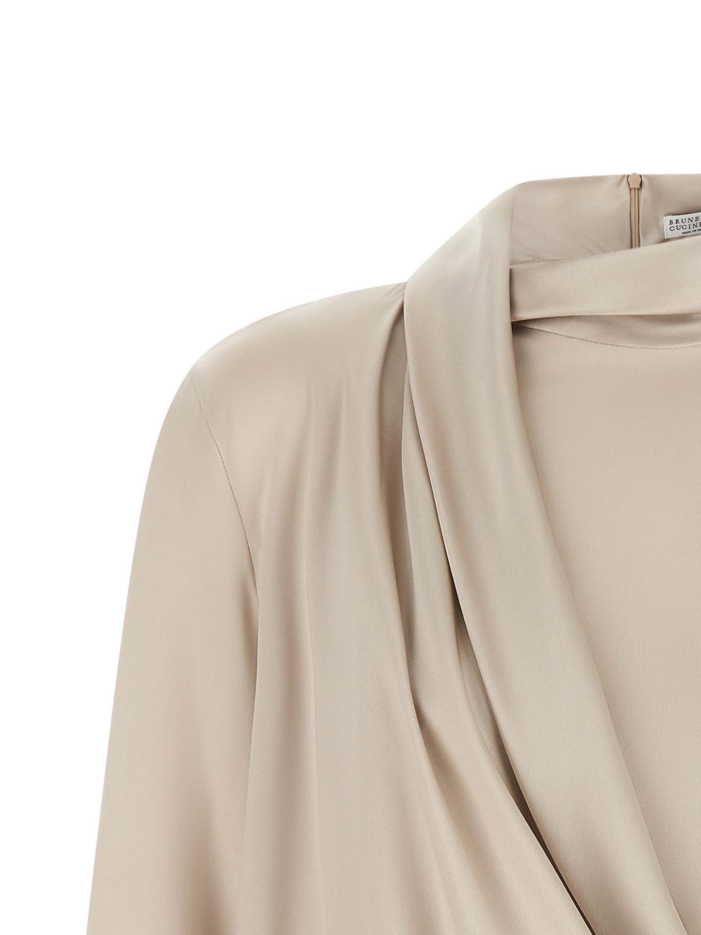 Brunello Cucinelli Women Asymmetric Draped Blouse BRUNELLO CUCINELLI
