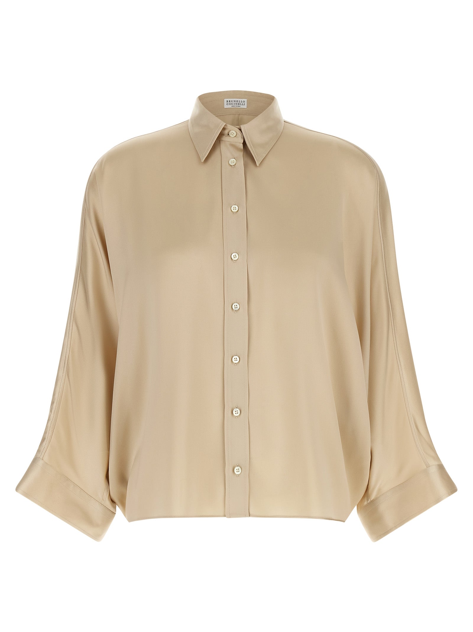 Brunello Cucinelli Women 'Monile' Satin Shirt BRUNELLO CUCINELLI