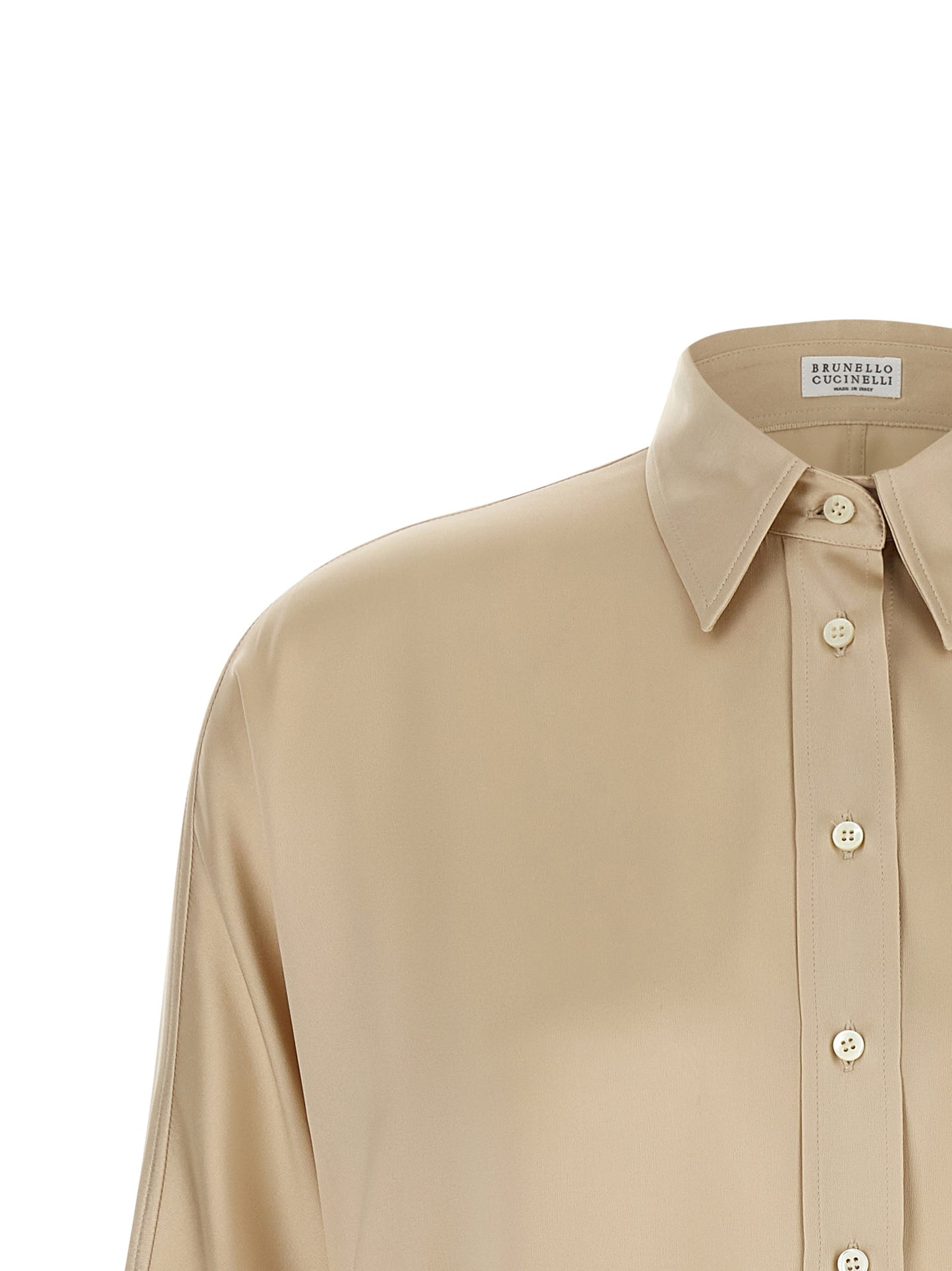 Brunello Cucinelli Women 'Monile' Satin Shirt BRUNELLO CUCINELLI