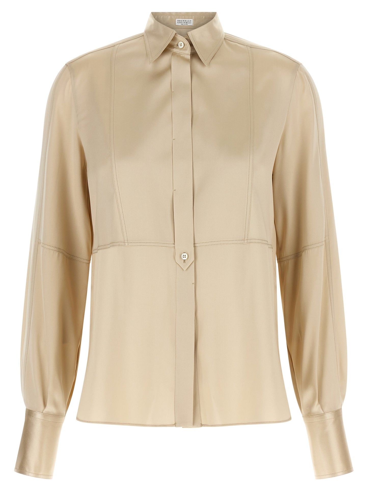 Brunello Cucinelli Women Satin Silk Shirt BRUNELLO CUCINELLI