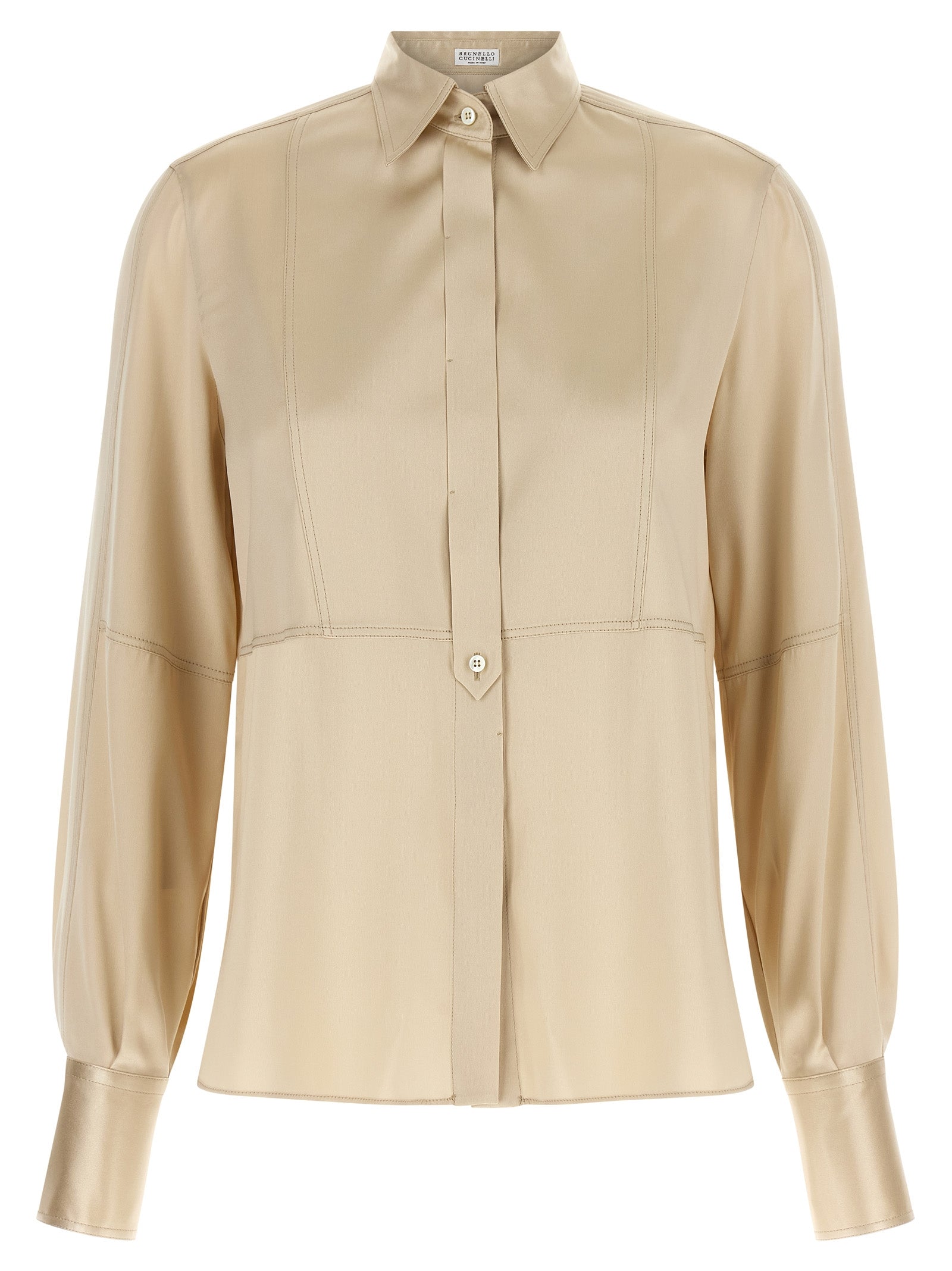 Brunello Cucinelli Women Satin Silk Shirt BRUNELLO CUCINELLI