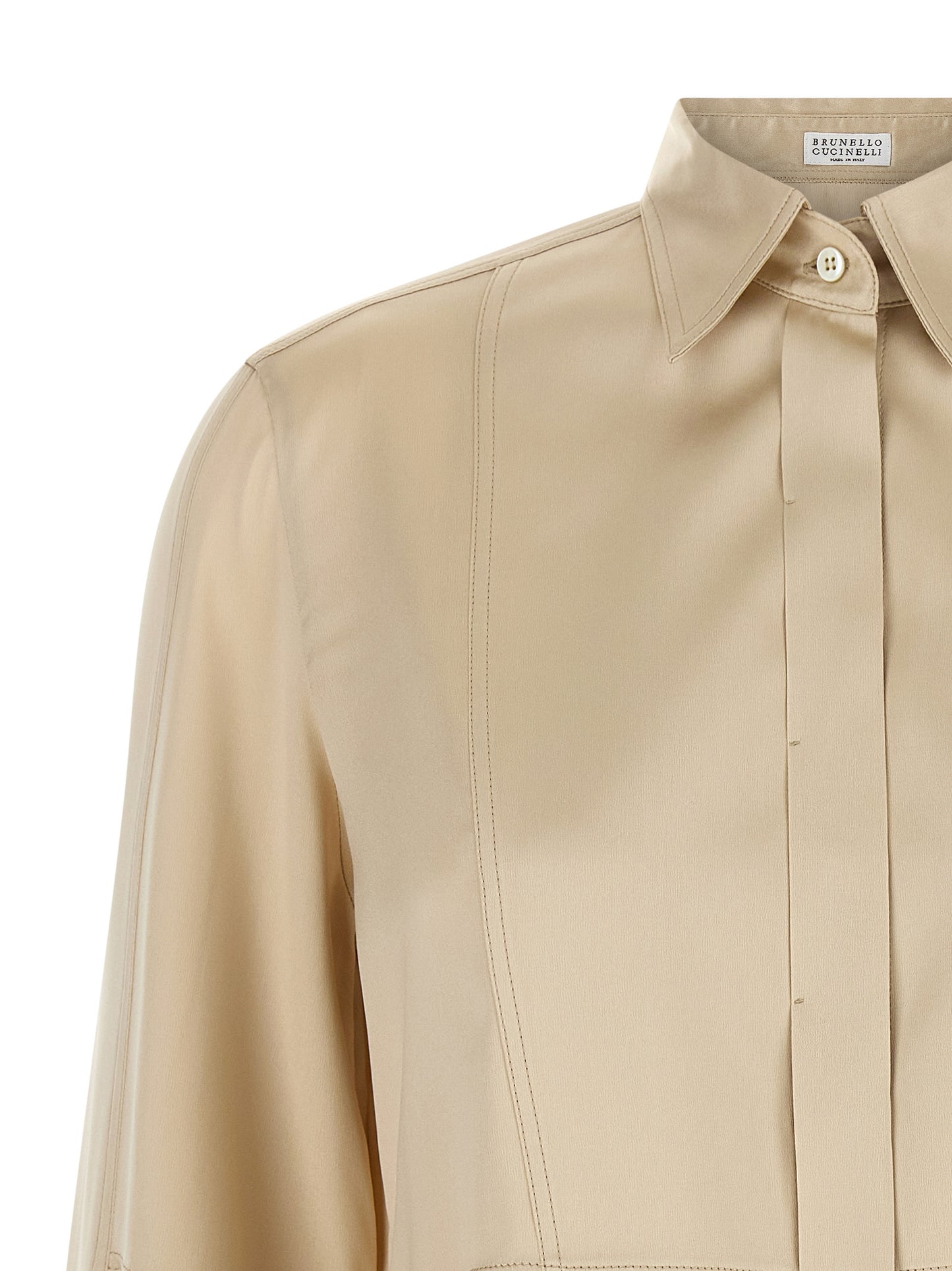 Brunello Cucinelli Women Satin Silk Shirt BRUNELLO CUCINELLI